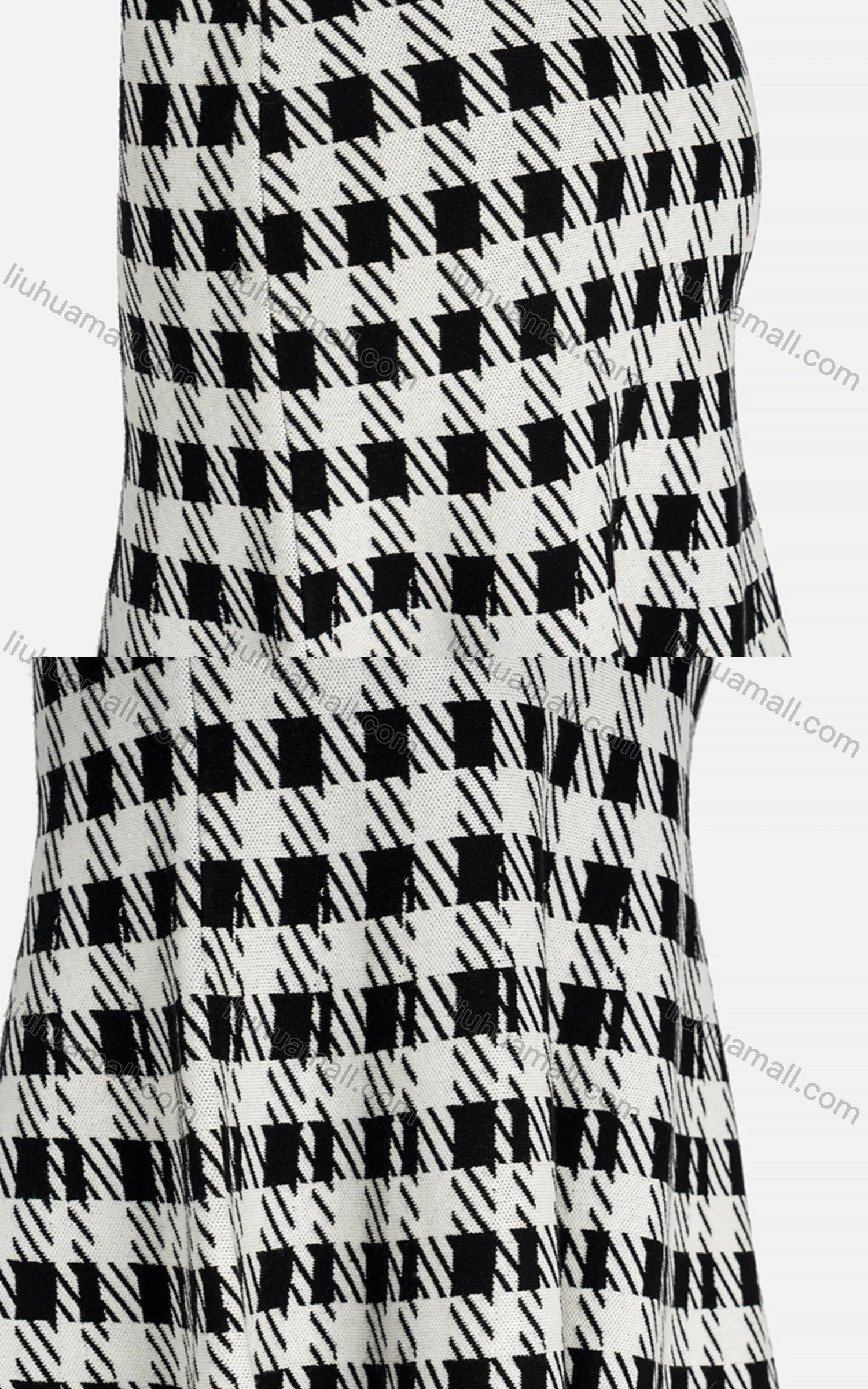 Wholesale Women's Casual Plaid Print Elastic Waist Midi Skirt 25600# - Liuhuamall
