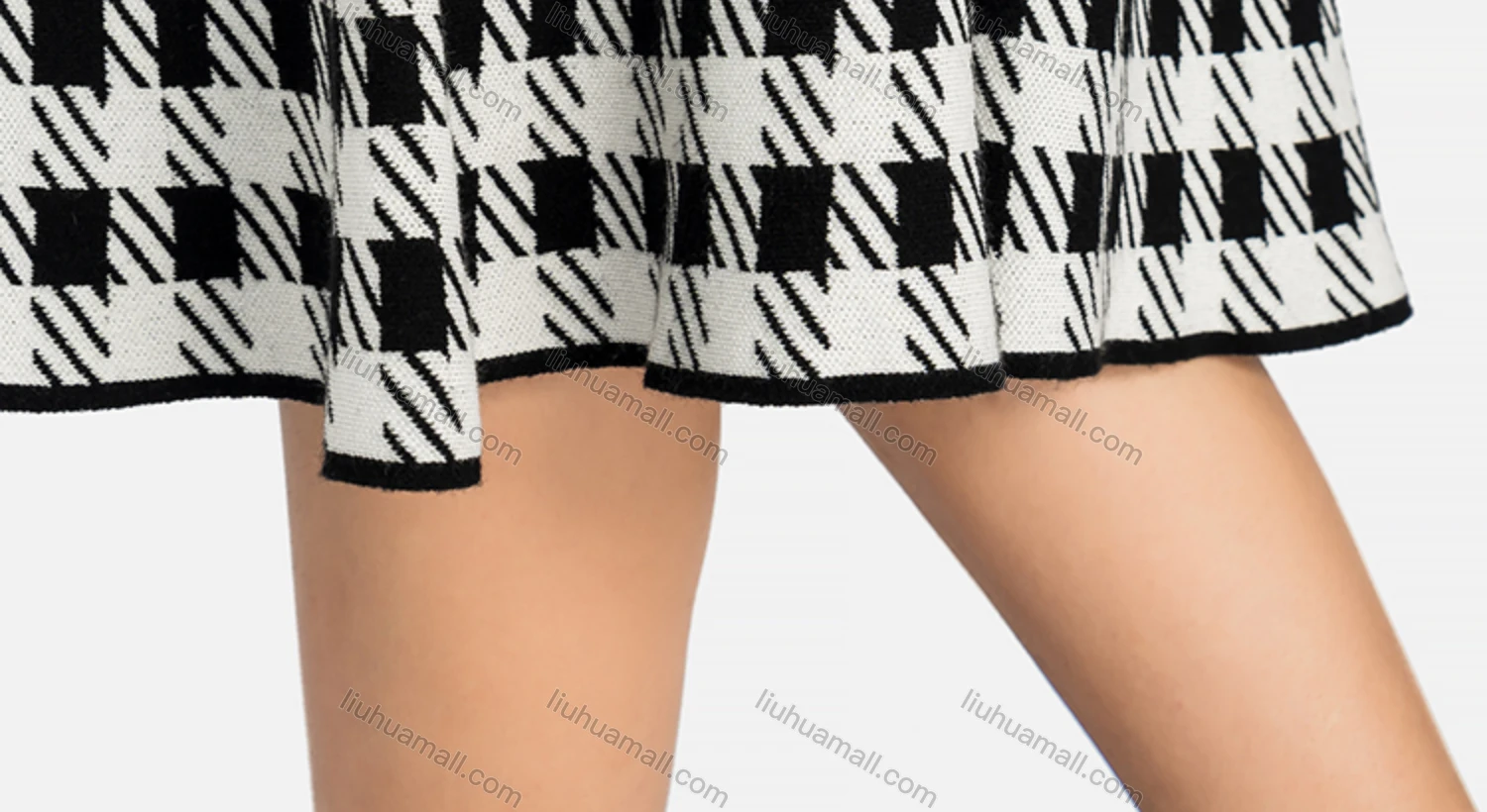 Wholesale Women's Casual Plaid Print Elastic Waist Midi Skirt 25600# - Liuhuamall