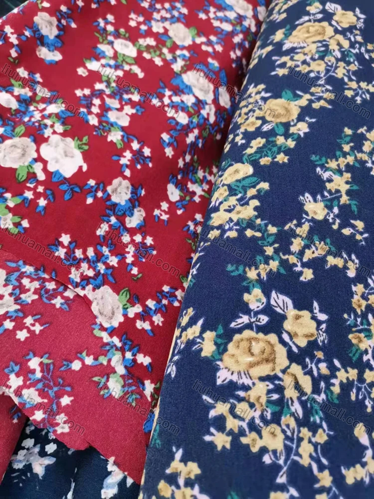 Wholesale Women's Sexy Deep V Neck Short Sleeve Ruffle Hem Floral Print Short Dress With Belt LQ-3316X# - Liuhuamall