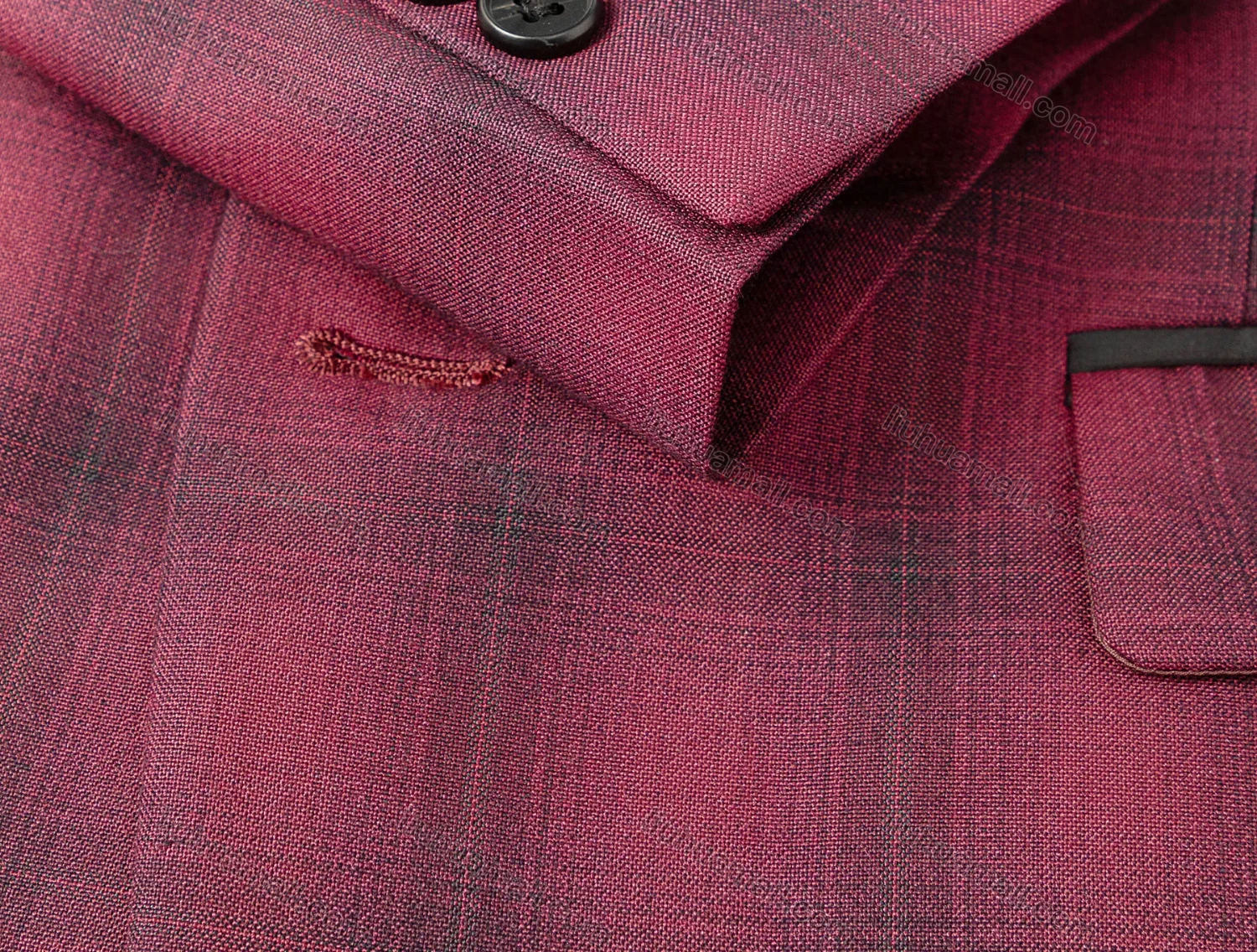 Wholesale Men's Fashion Plaid Print Lapel Contrast Single Breasted Pockets Blazer & Pants 2 Piece Suit Sets - Liuhuamall