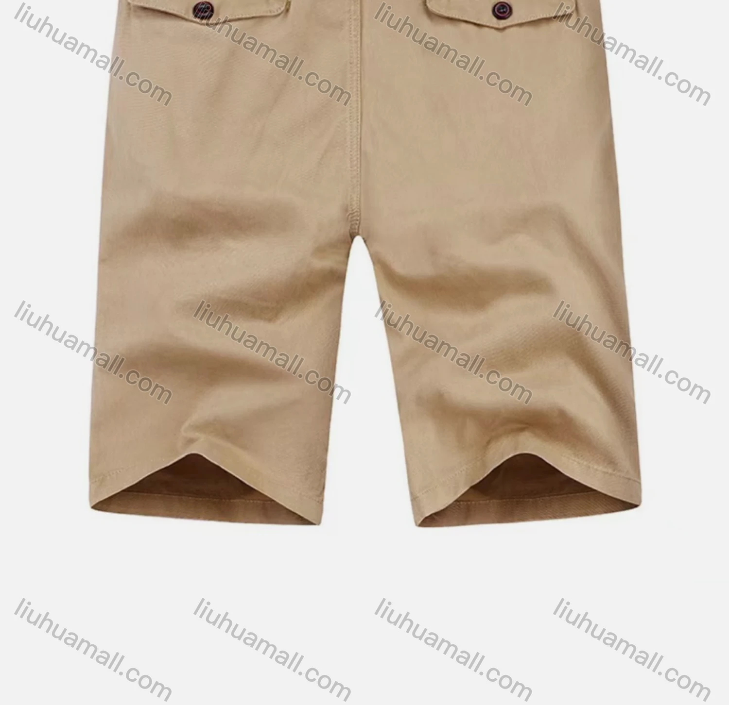 Wholesale Men's Casual Pockets Zipper Fly Plain Short Cargo Pant With Belt - Liuhuamall