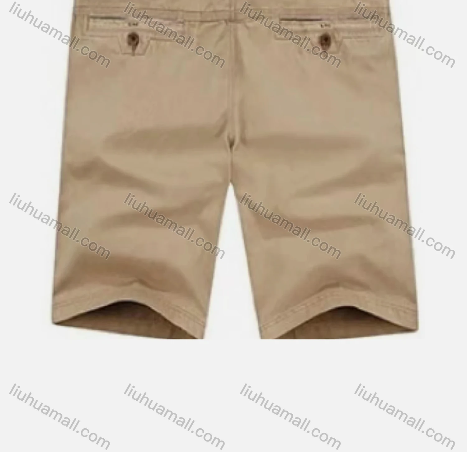 Wholesale Men's Casual Pockets Zipper Fly Plain Short Cargo Pant With Belt - Liuhuamall