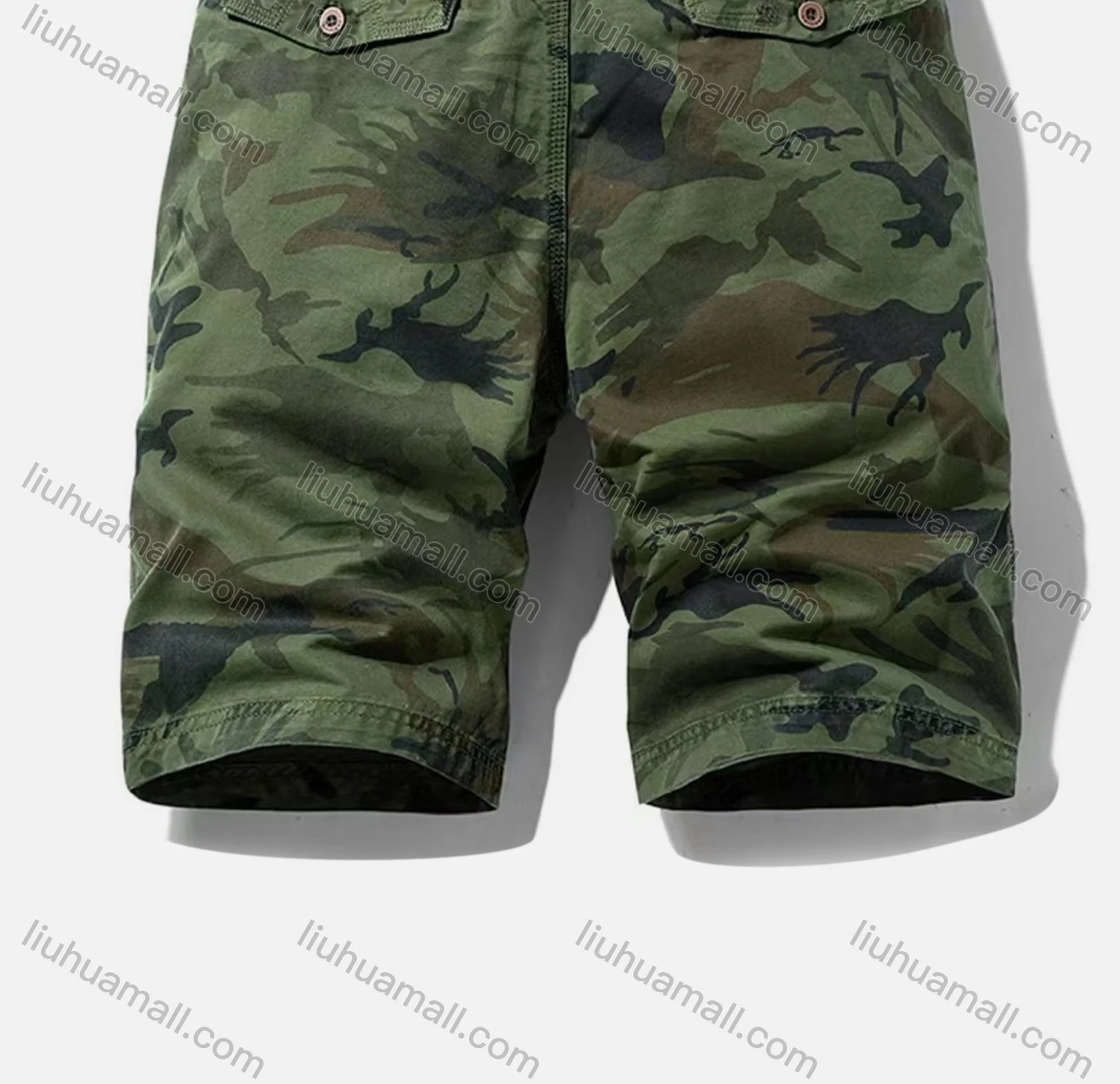 Wholesale Men's Casual Pockets Zipper Fly Camouflage Short Cargo Pant - Liuhuamall