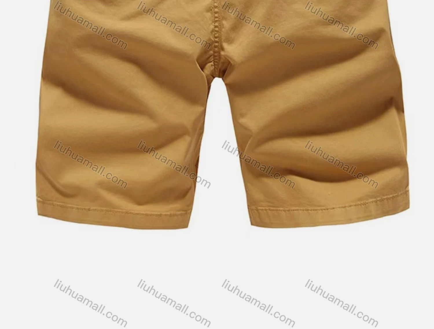 Wholesale Men's Casual Pockets Zipper Fly Plain Striped Trim Short Cargo Pant - Liuhuamall