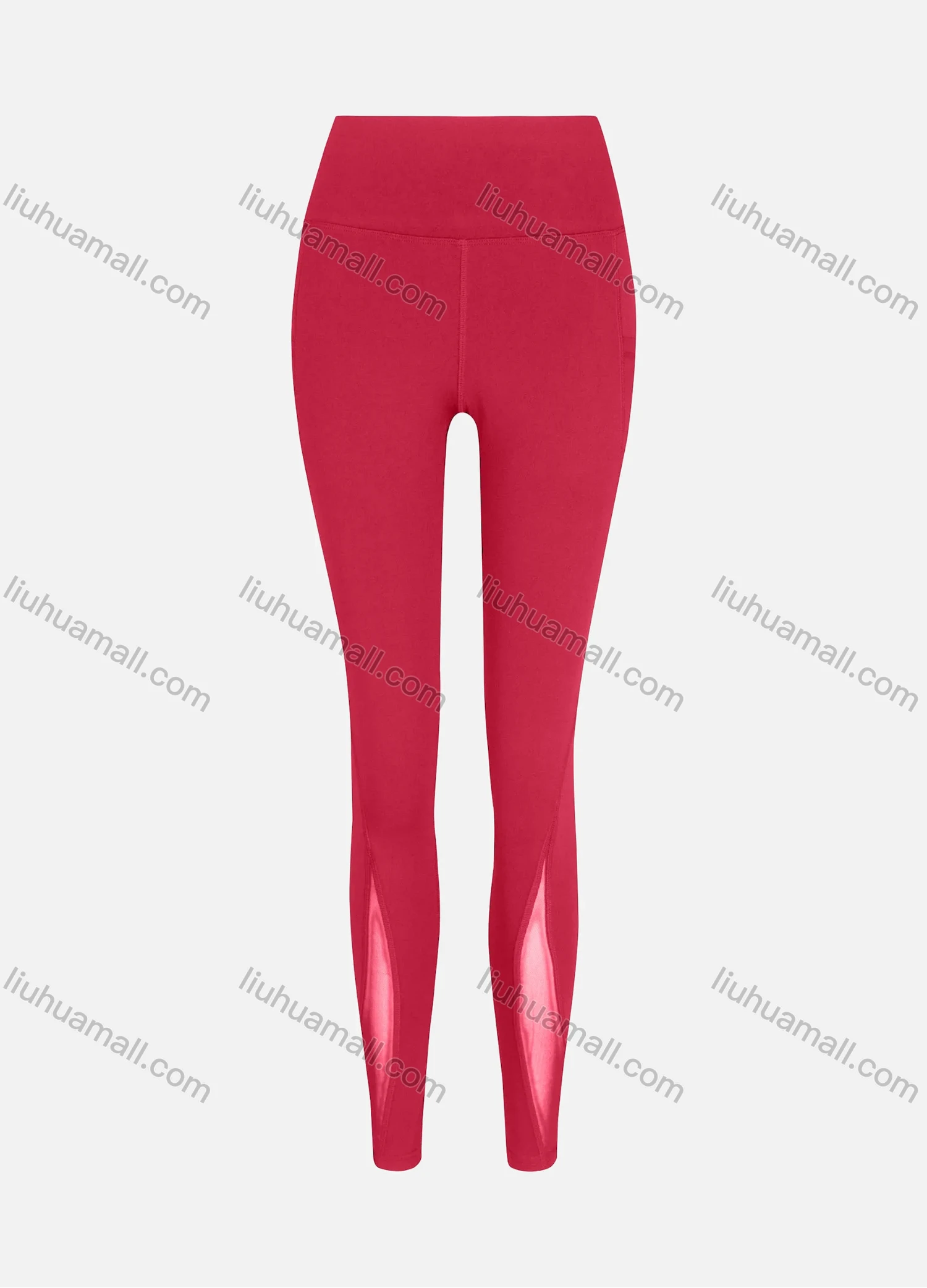 Wholesale Women's Sporty High Waist Sheer Mesh Plain Legging - Liuhuamall