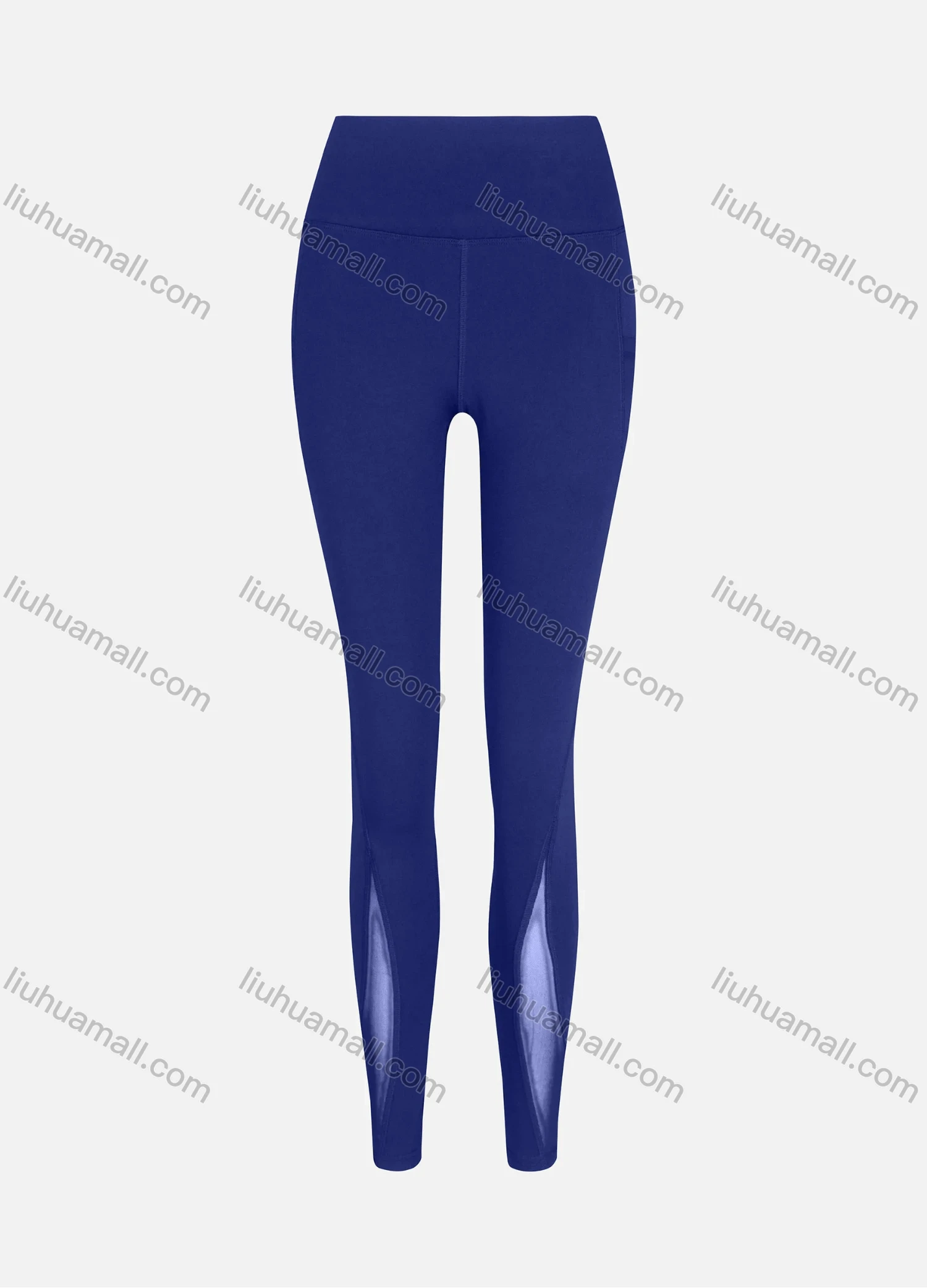 Wholesale Women's Sporty High Waist Sheer Mesh Plain Legging - Liuhuamall