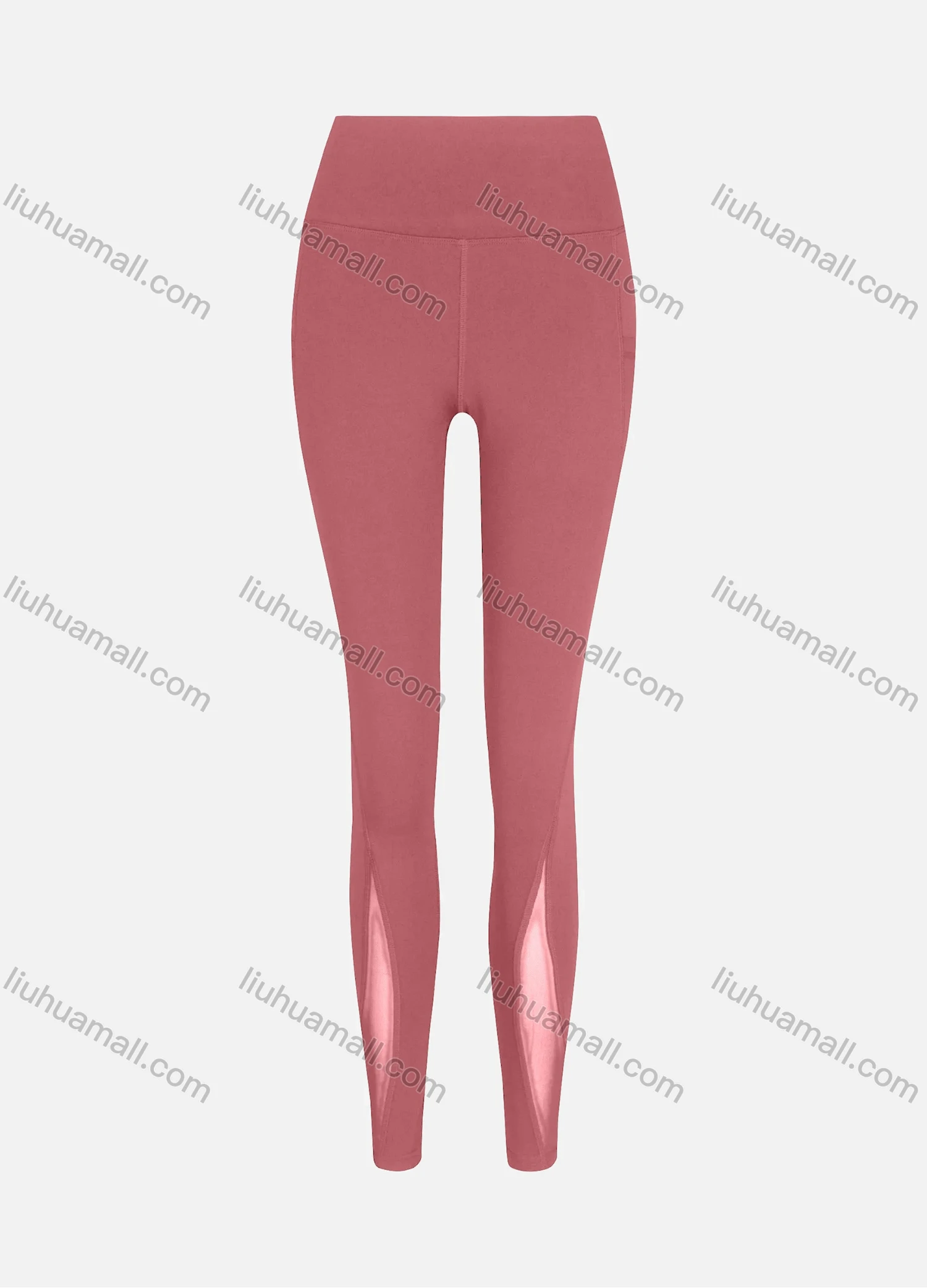 Wholesale Women's Sporty High Waist Sheer Mesh Plain Legging - Liuhuamall