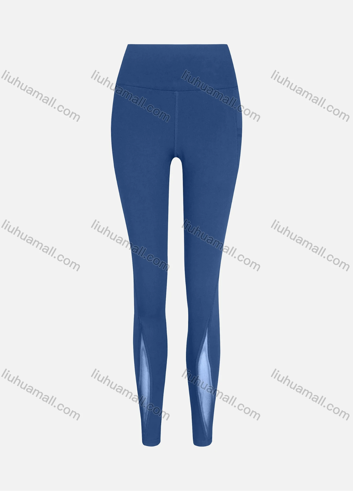 Wholesale Women's Sporty High Waist Sheer Mesh Plain Legging - Liuhuamall