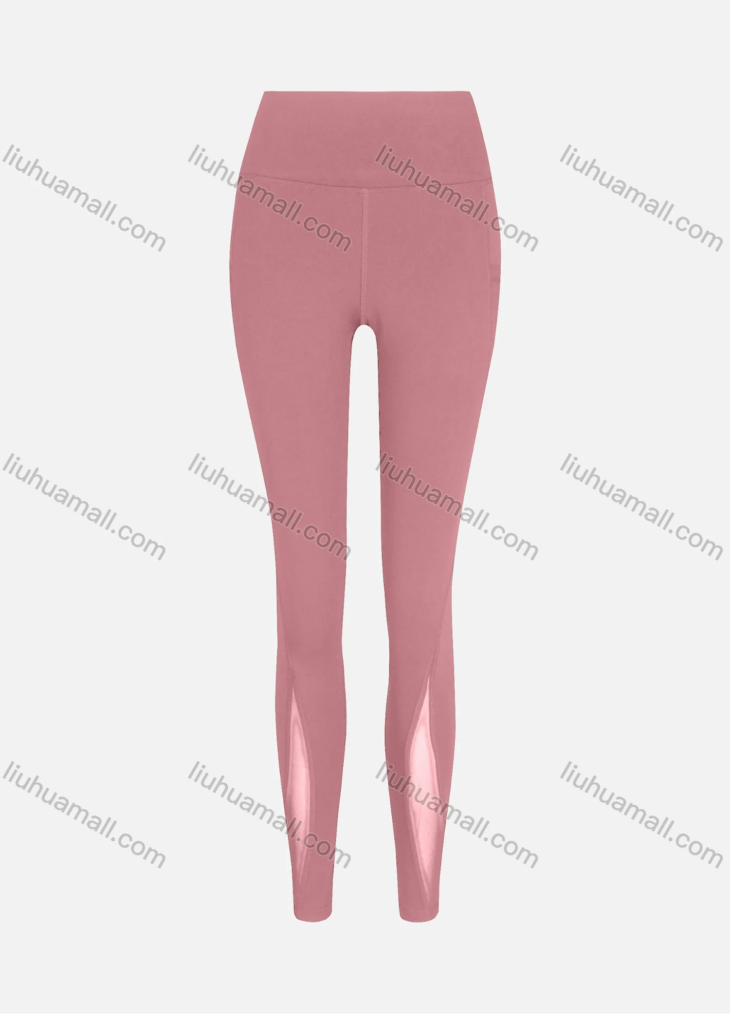 Wholesale Women's Sporty High Waist Sheer Mesh Plain Legging - Liuhuamall