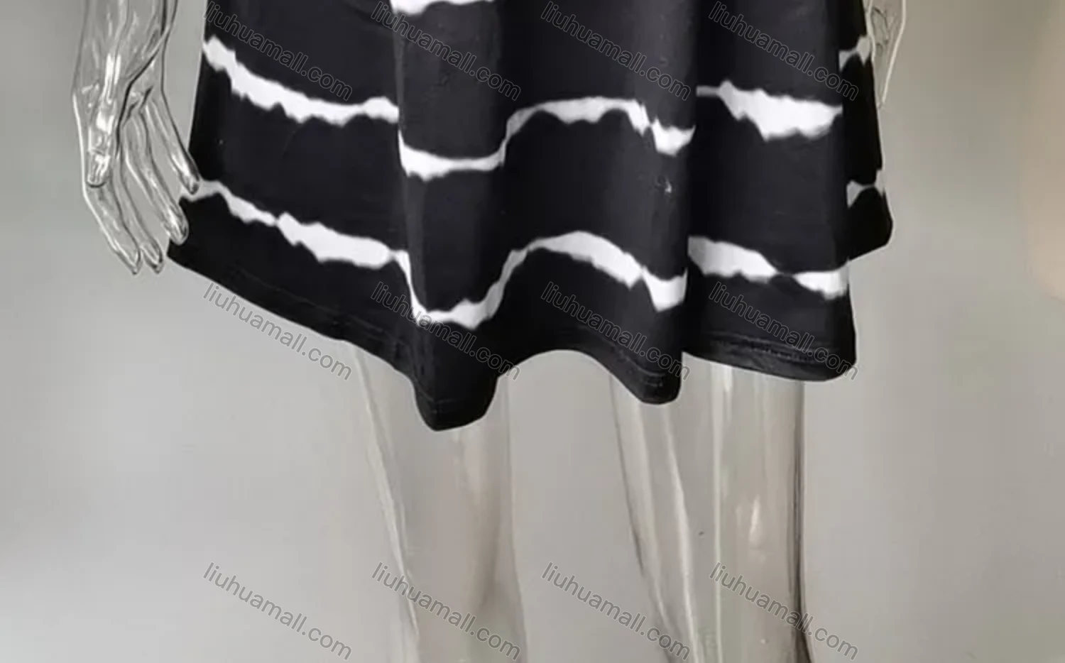 Wholesale Women's Casual Tie Dye V Neck Ruffle Trim Short Tank Dress - Liuhuamall