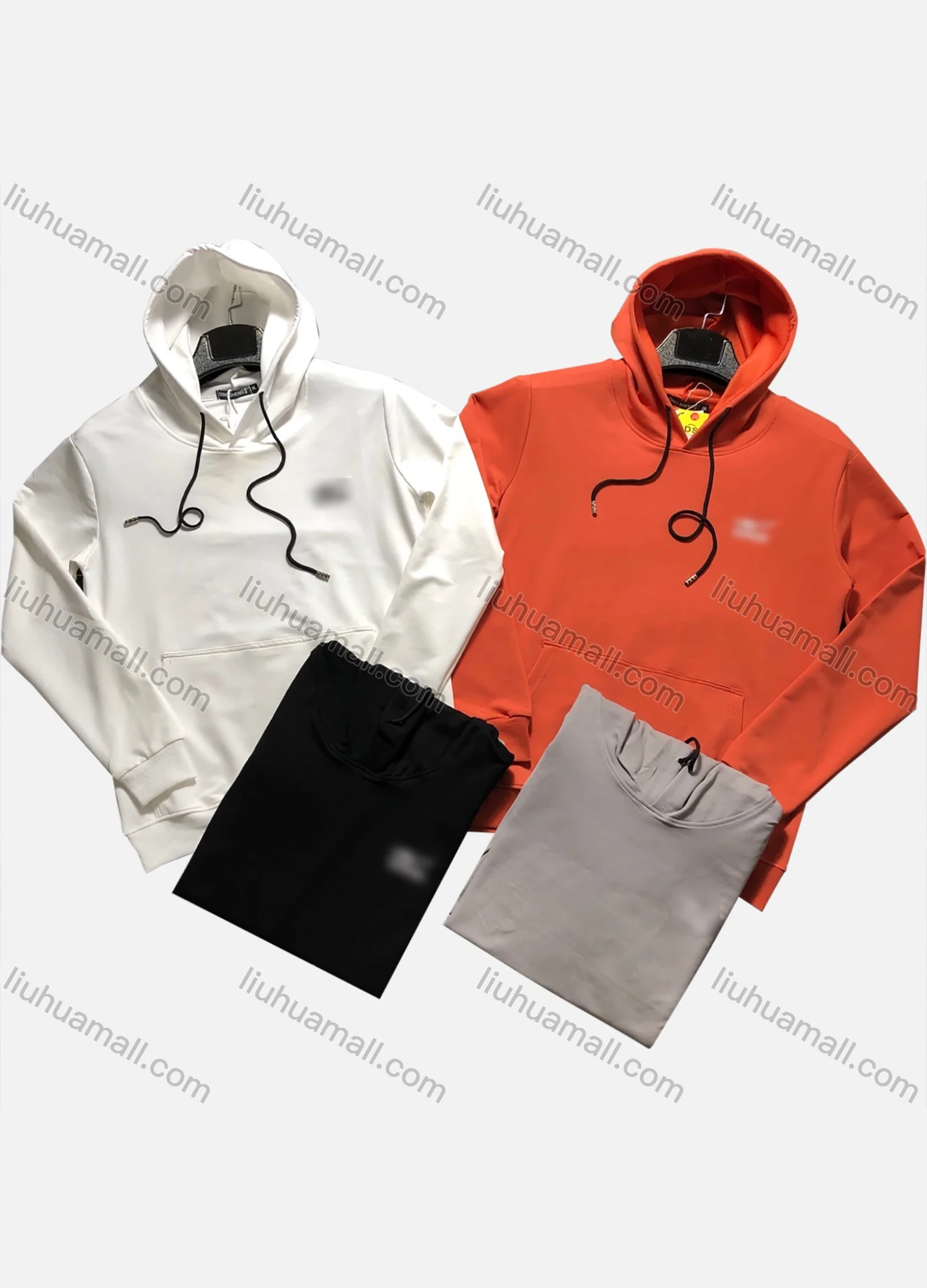 Wholesale Men's Casual Long Sleeve Letter Embroidery Drawstring Kangaroo Pocket Pullover Hoodie 8006# - Liuhuamall
