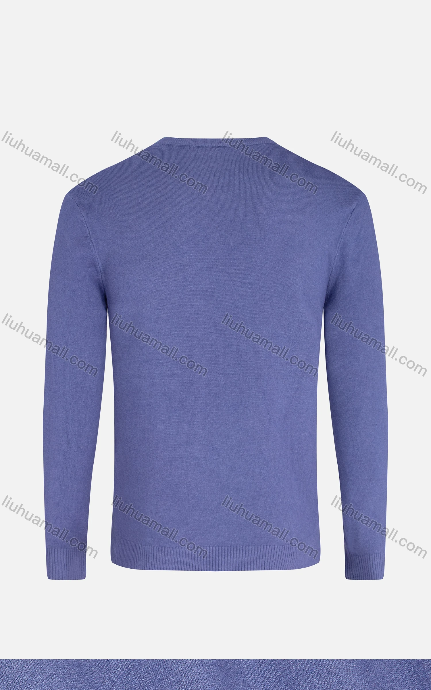 Wholesale Men's Casual Crew Neck Long Sleeve Texture Knit Plain Sweater - Liuhuamall