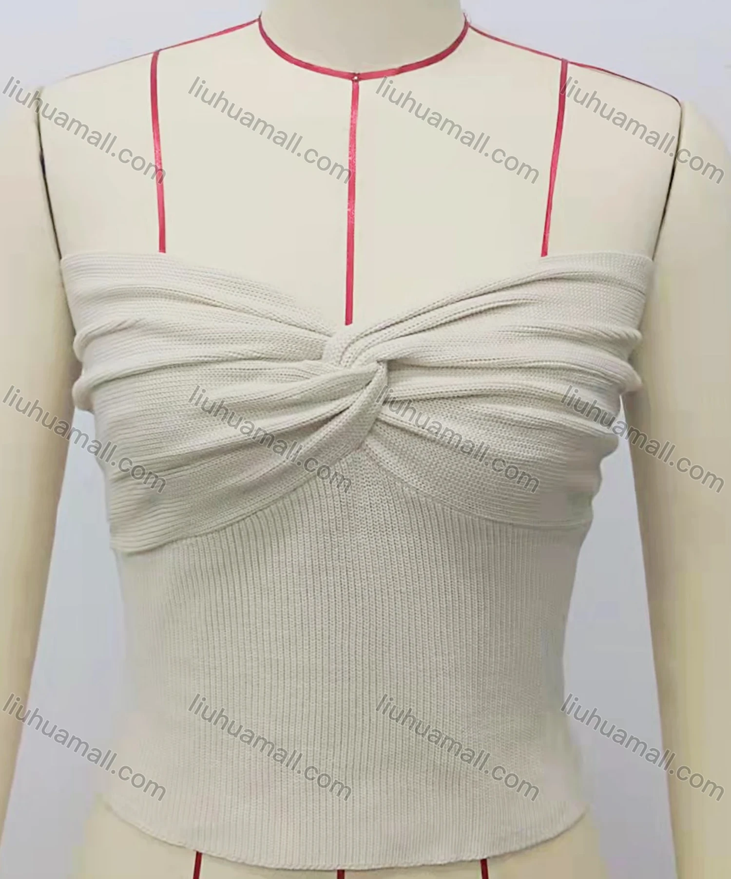 Wholesale Women's Fashion Sleeveless Plain Knit Top - Liuhuamall