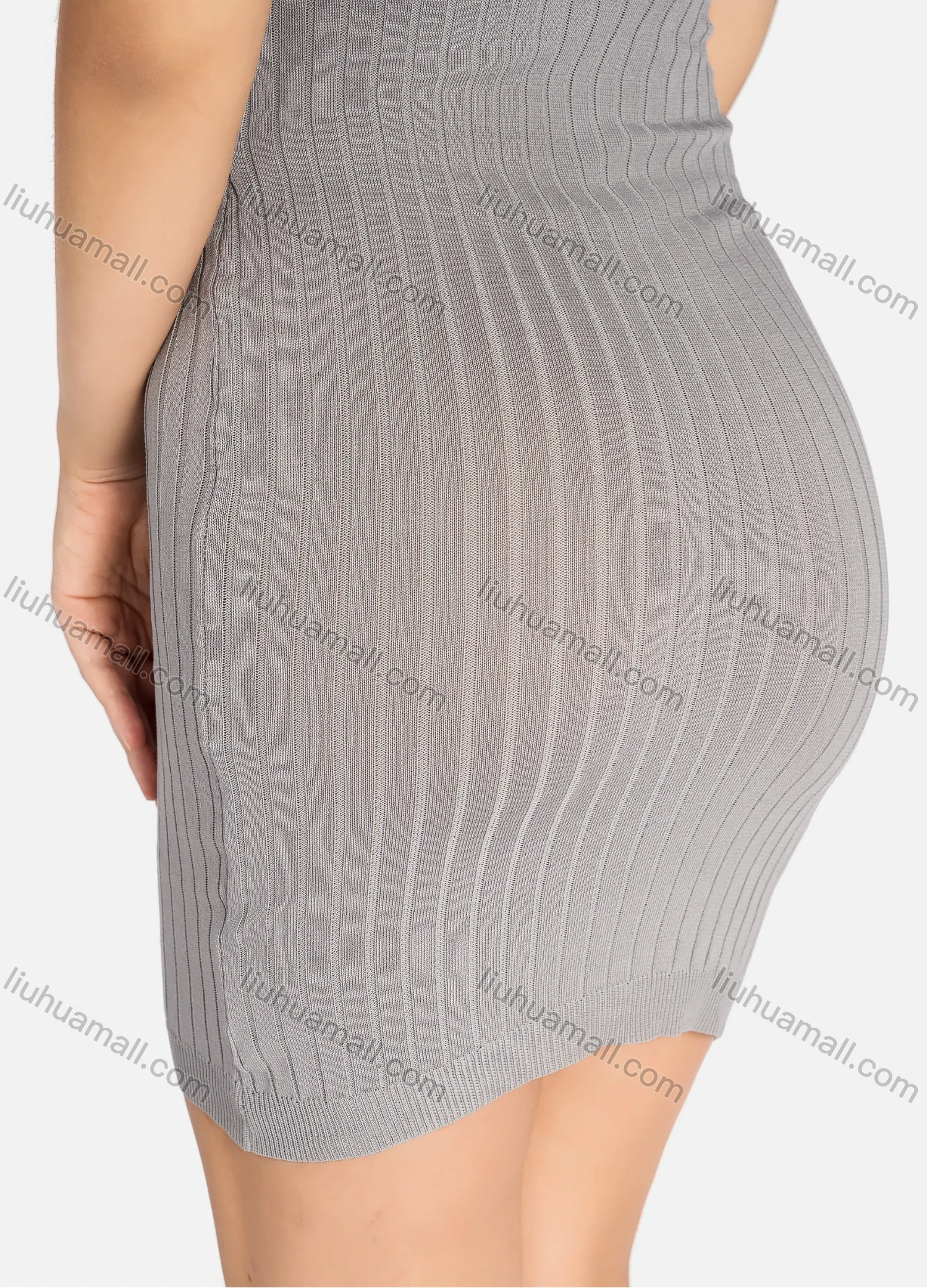 Wholesale Women's Sexy Scoop Neck Rib-knit Slim Fit Cami Mini Dress 2275# - Liuhuamall