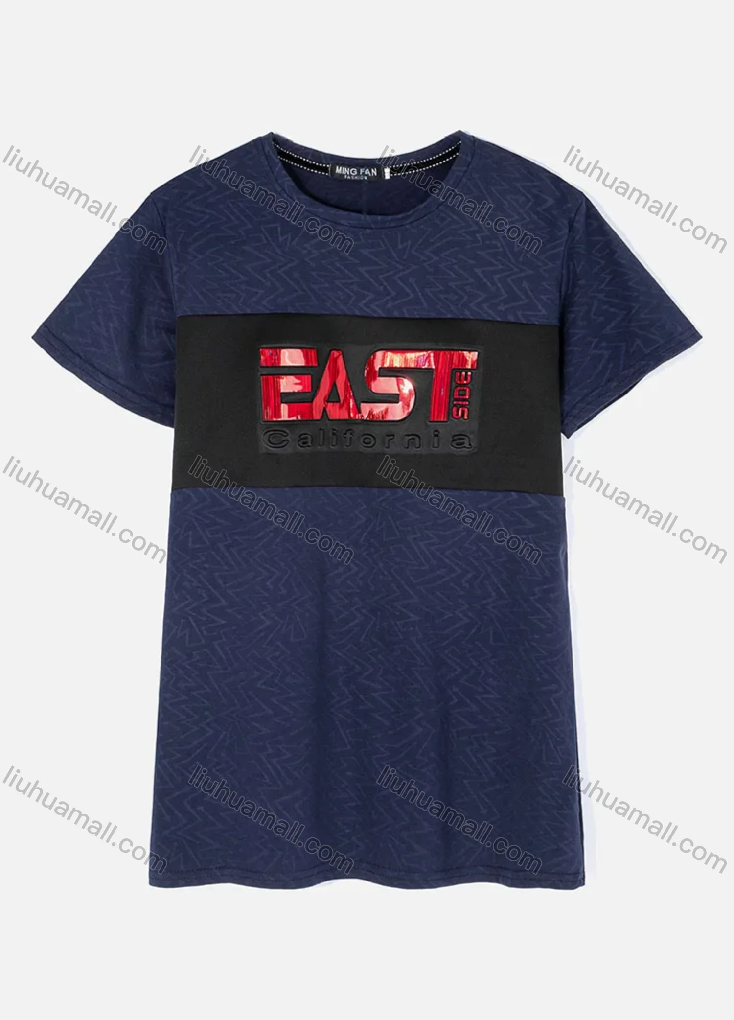 Wholesale Men's Casual Crew Neck Short Sleeve Letter Graphic T-shirts 0017# - Liuhuamall