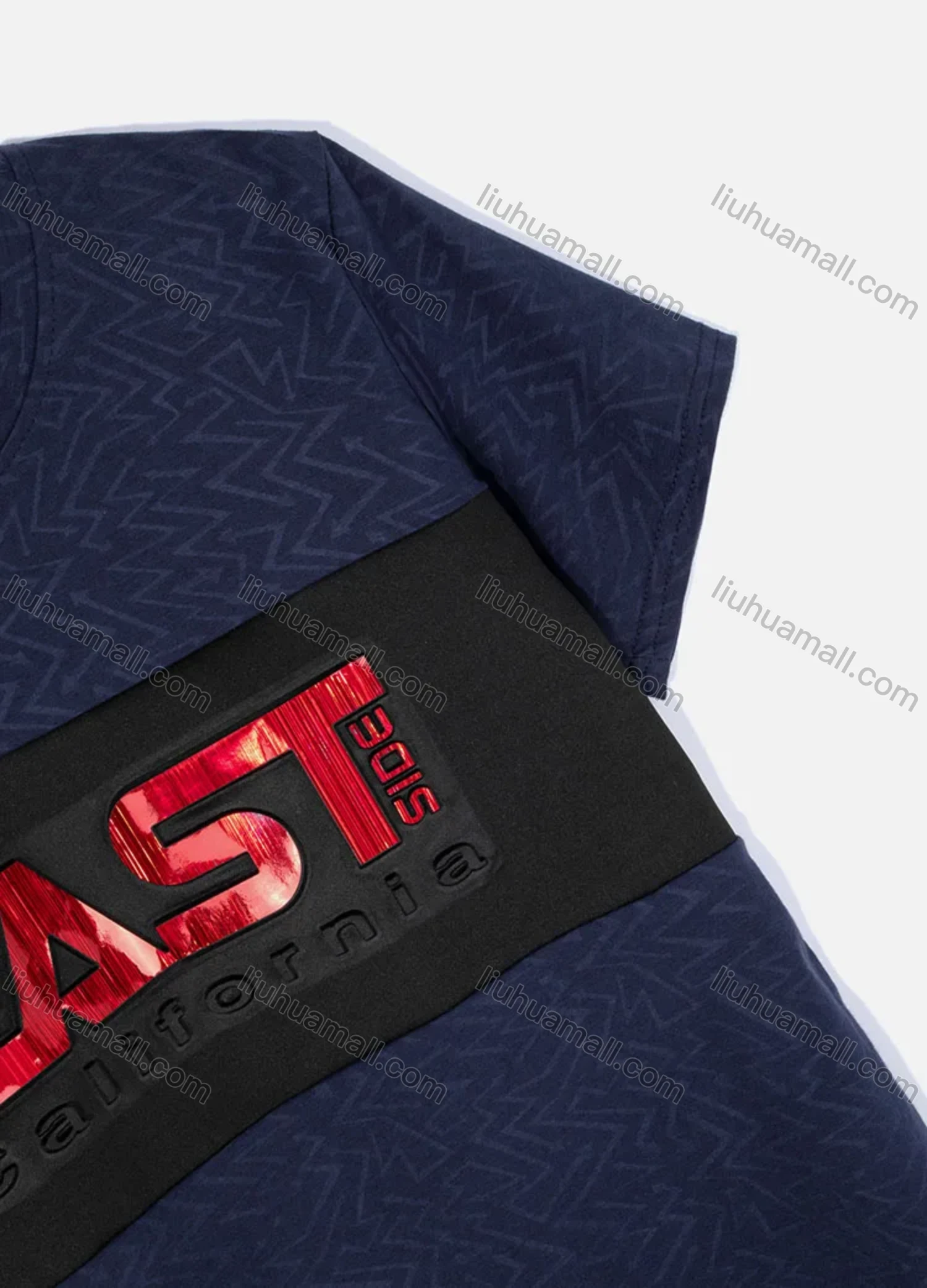 Wholesale Men's Casual Crew Neck Short Sleeve Letter Graphic T-shirts 0017# - Liuhuamall