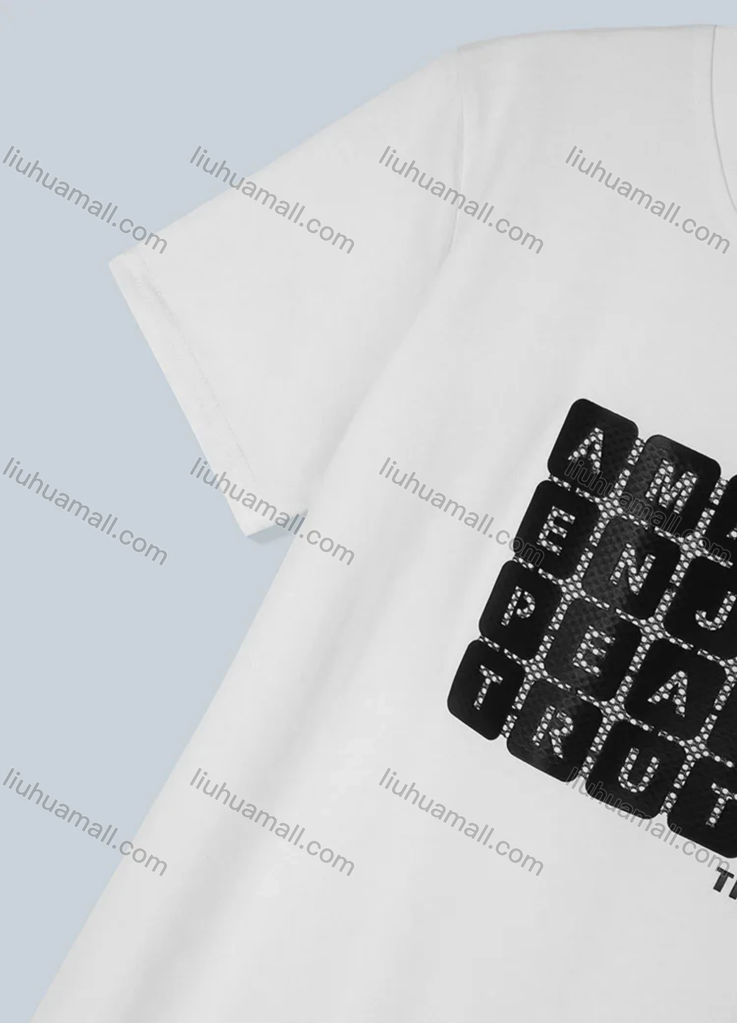 Wholesale Men's Casual Crew Neck Short Sleeve Letter Graphic T-shirts 5008# - Liuhuamall