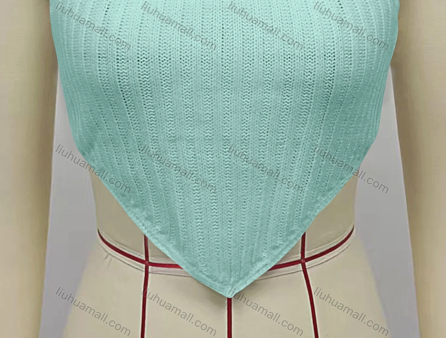 Wholesale Women's Fashion Halter Plain Crop Plain - Liuhuamall