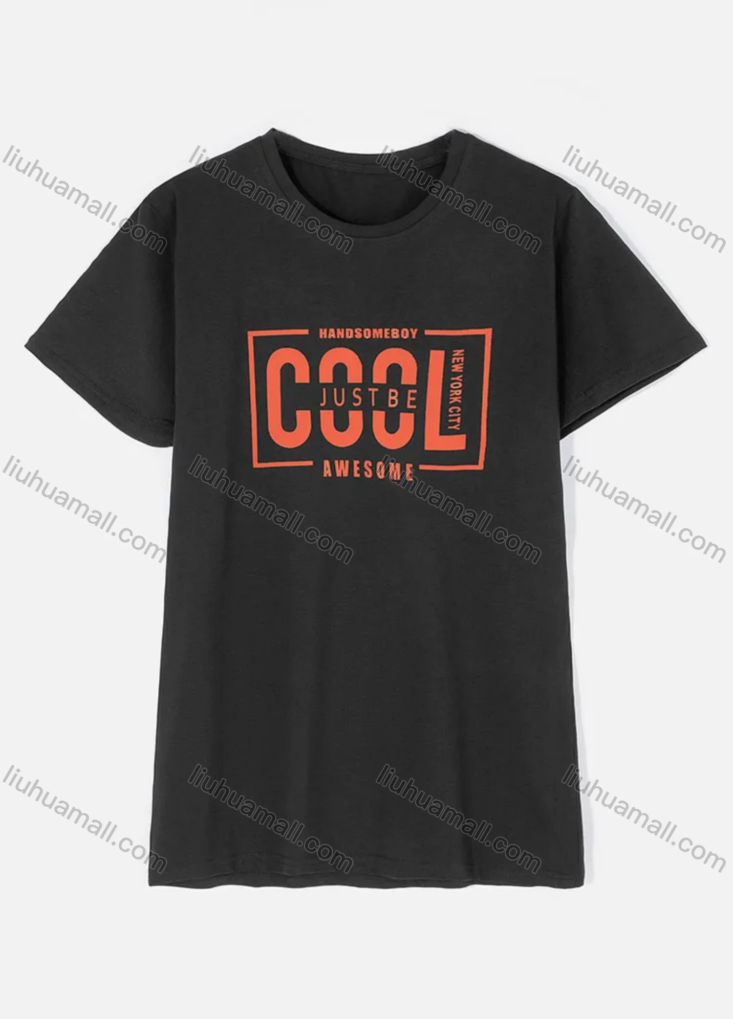 Wholesale Men's Casual Crew Neck Short Sleeve Letter Graphic T-shirts 04# - Liuhuamall