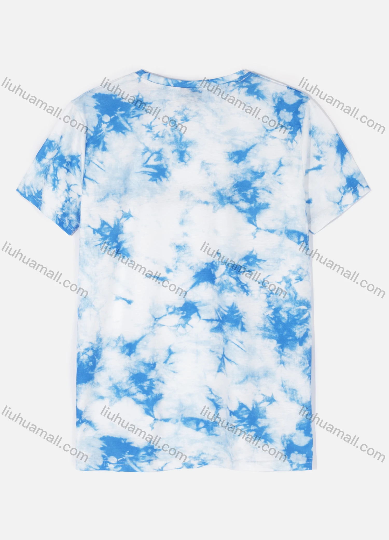 Wholesale Men's Casual Crew Neck Short Sleeve Tie Dye Letter Graphic T-shirts - Liuhuamall