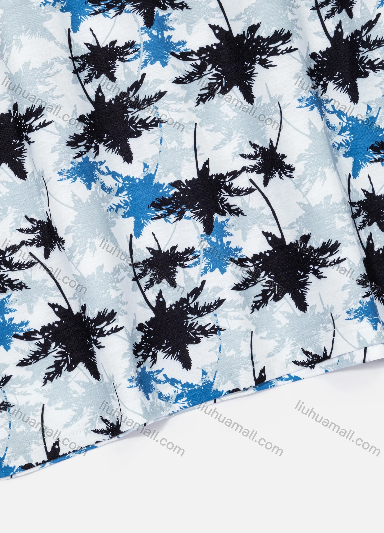 Wholesale Men's Casual Crew Neck Short Sleeve Plant Print T-shirts 26# - Liuhuamall