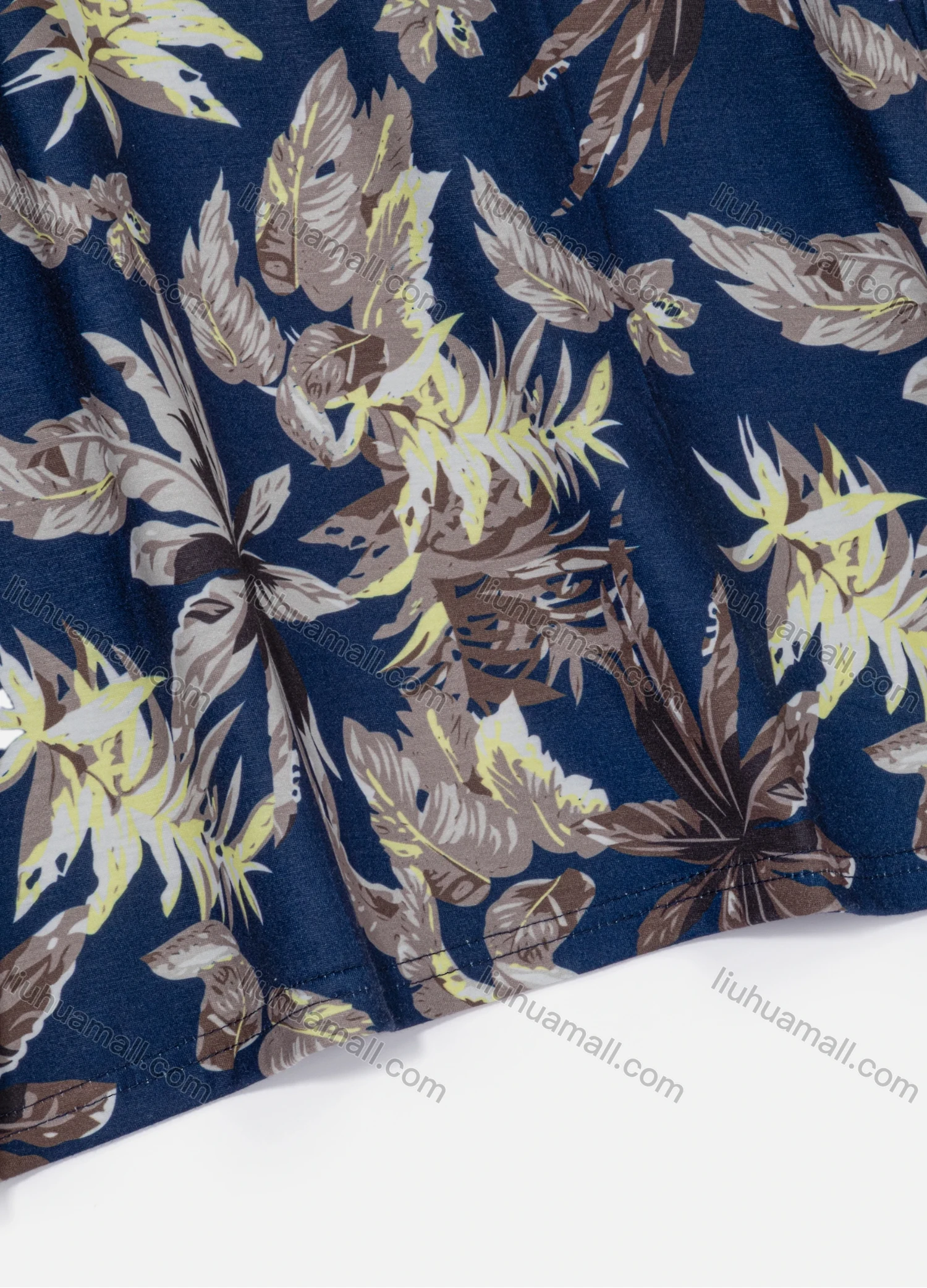 Wholesale Men's Casual Crew Neck Short Sleeve Plants Plant Print T-shirts 62050# - Liuhuamall