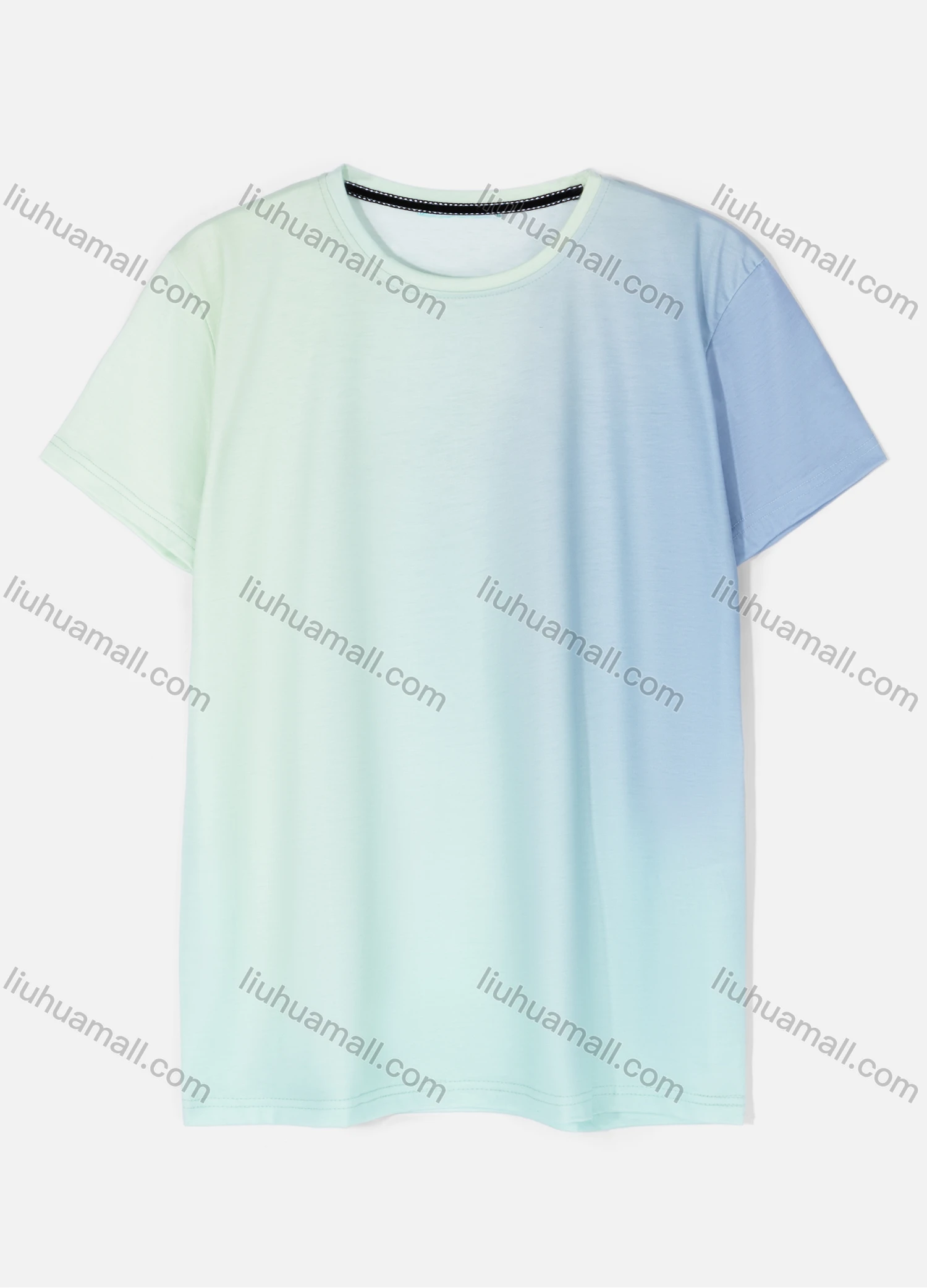 Wholesale Men's Casual Crew Neck Short Sleeve Gradient T-shirts - Liuhuamall