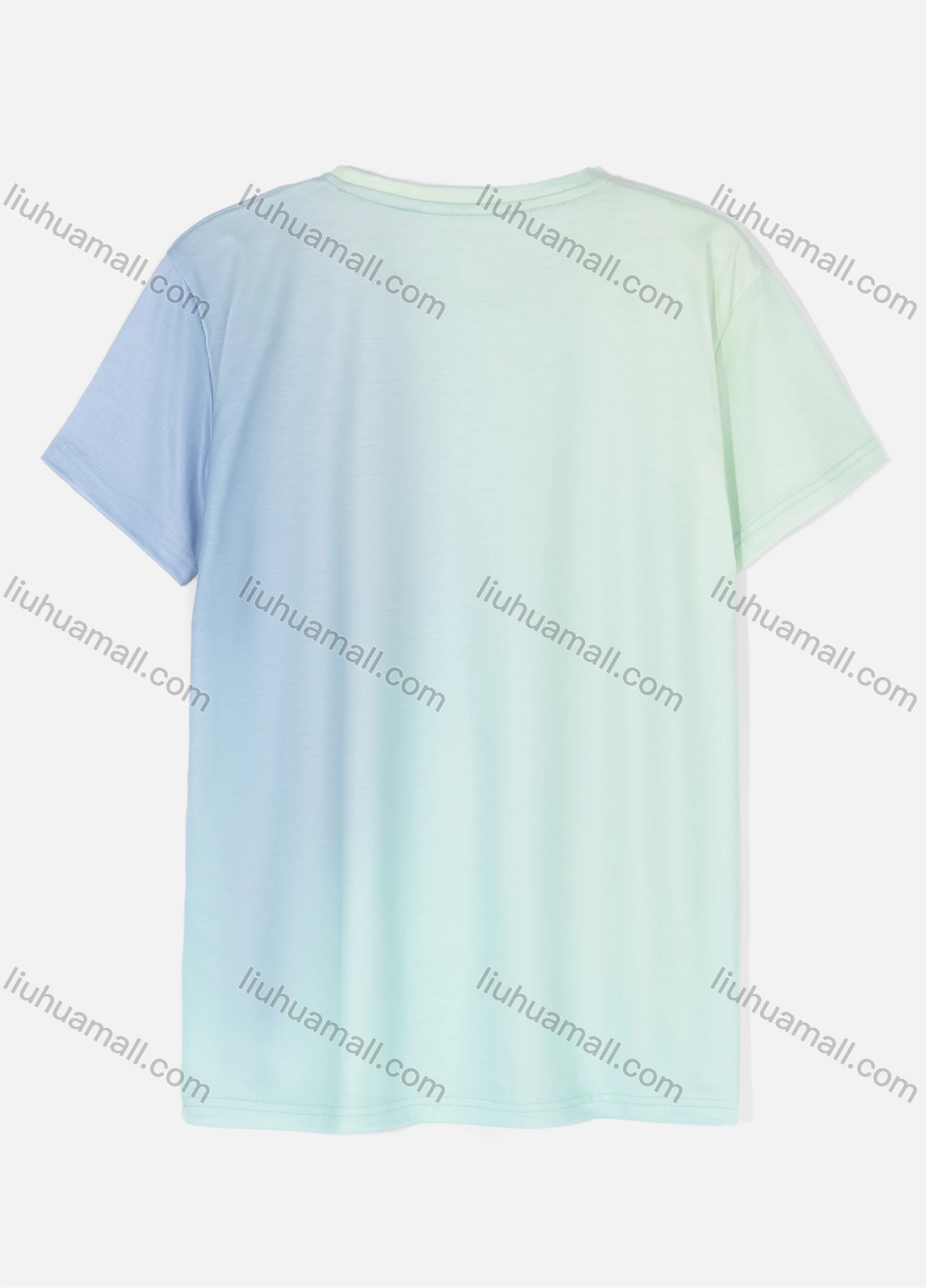 Wholesale Men's Casual Crew Neck Short Sleeve Gradient T-shirts - Liuhuamall
