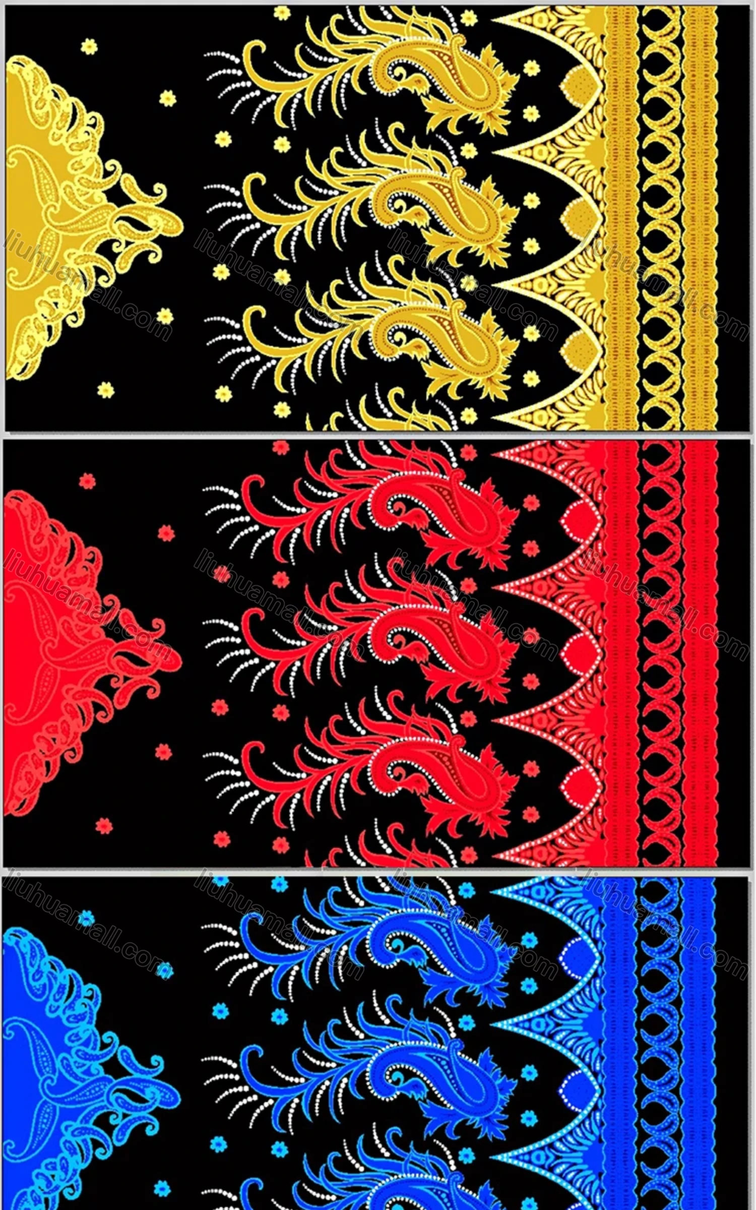 Wholesale Women's African Long Sleeve Paisley Print Notched Maxi Kaftan Dress With Hijab ZXV-748# - Liuhuamall