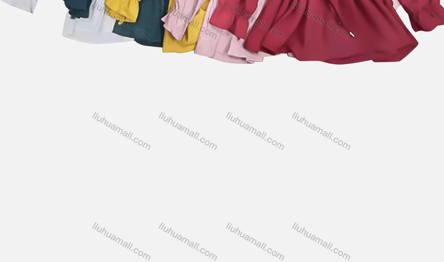 Wholesale Women's Causal V Neck Poet Sleeve Button Decor Plain Blouse With Belt - Liuhuamall