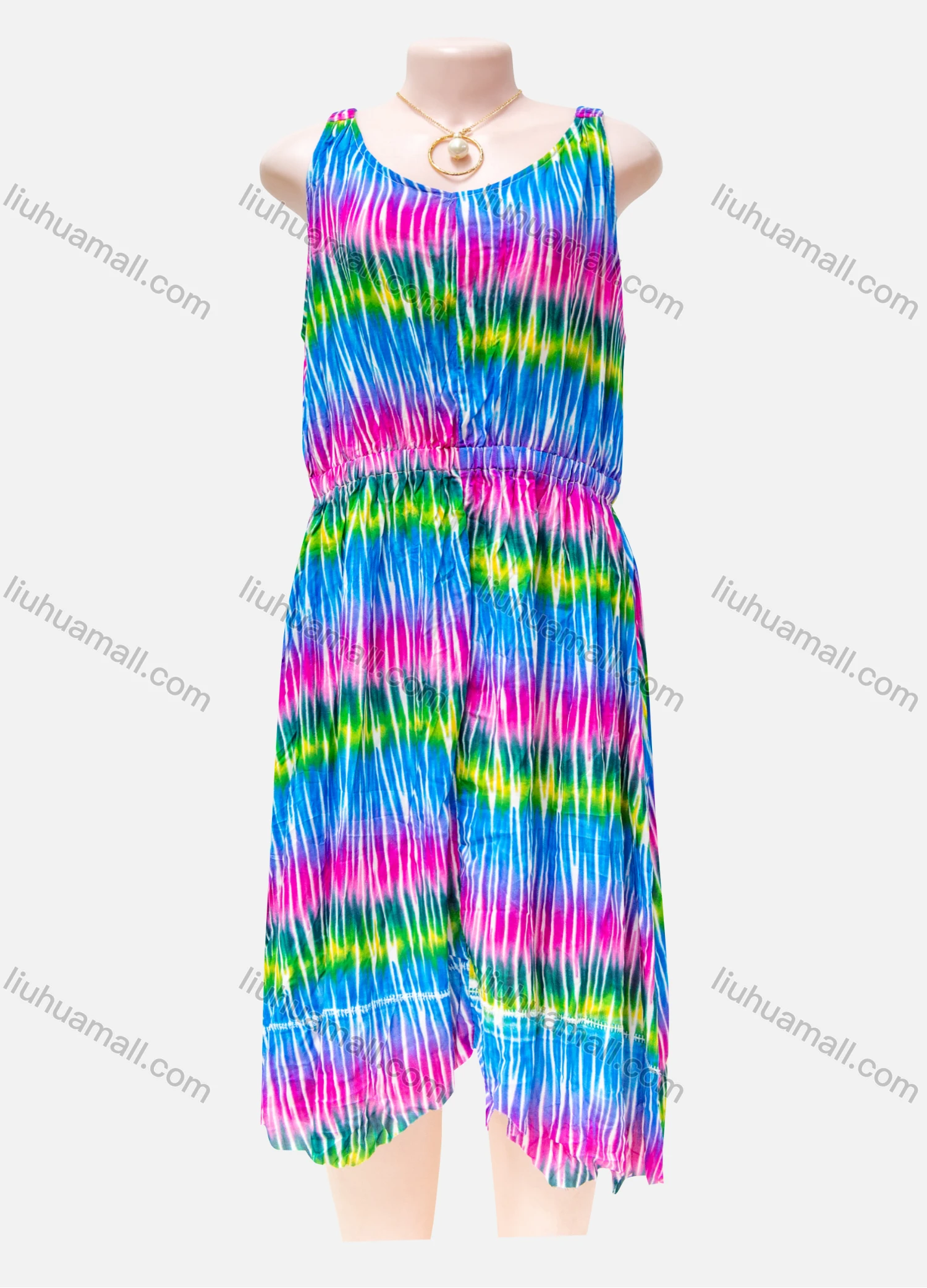 Wholesale Women's Casual Tie Dye Tank Romper - Liuhuamall