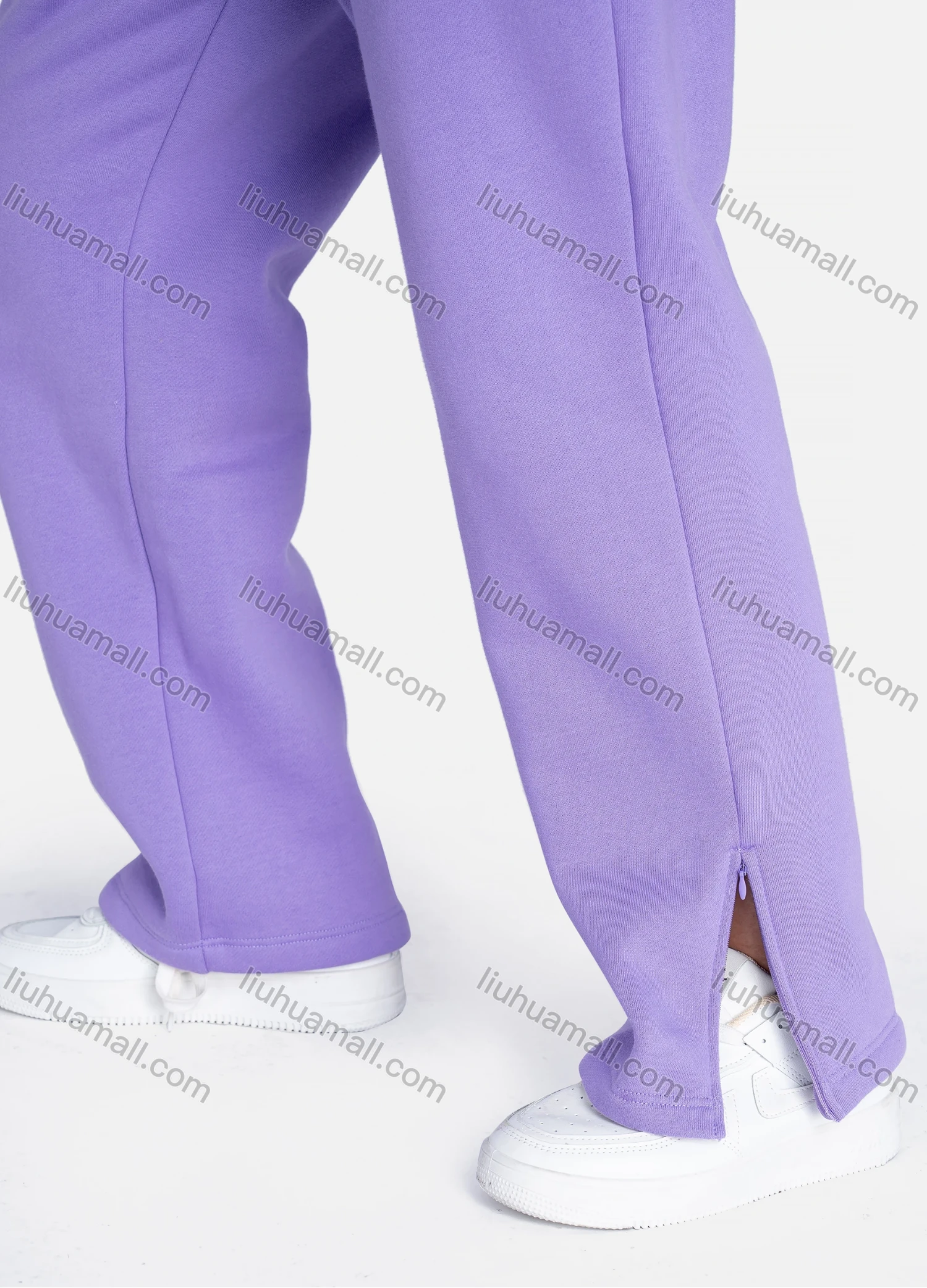 Wholesale Unisex Fashion Plain Long Sleeve Kangaroo Pocket Hooded Sweatshirts & Drawstring Pants 2 Piece Set - Liuhuamall