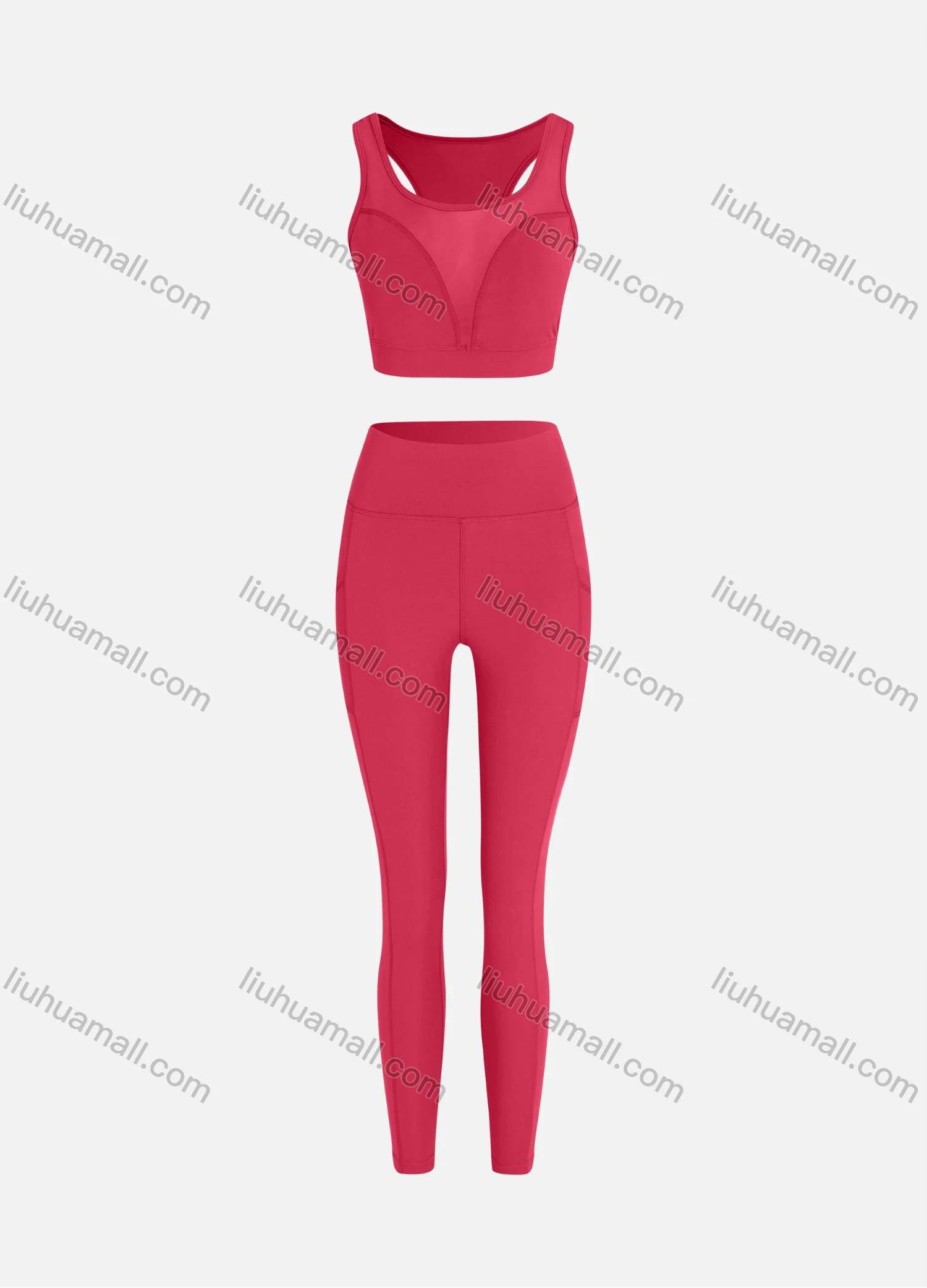 Wholesale Women's Sporty Quick Dry Tank Top & Leggings Sets - Liuhuamall