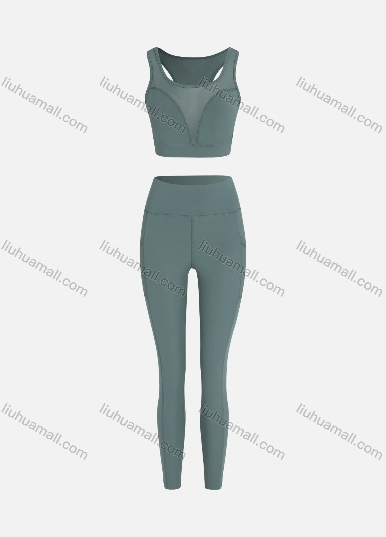 Wholesale Women's Sporty Quick Dry Tank Top & Leggings Sets - Liuhuamall