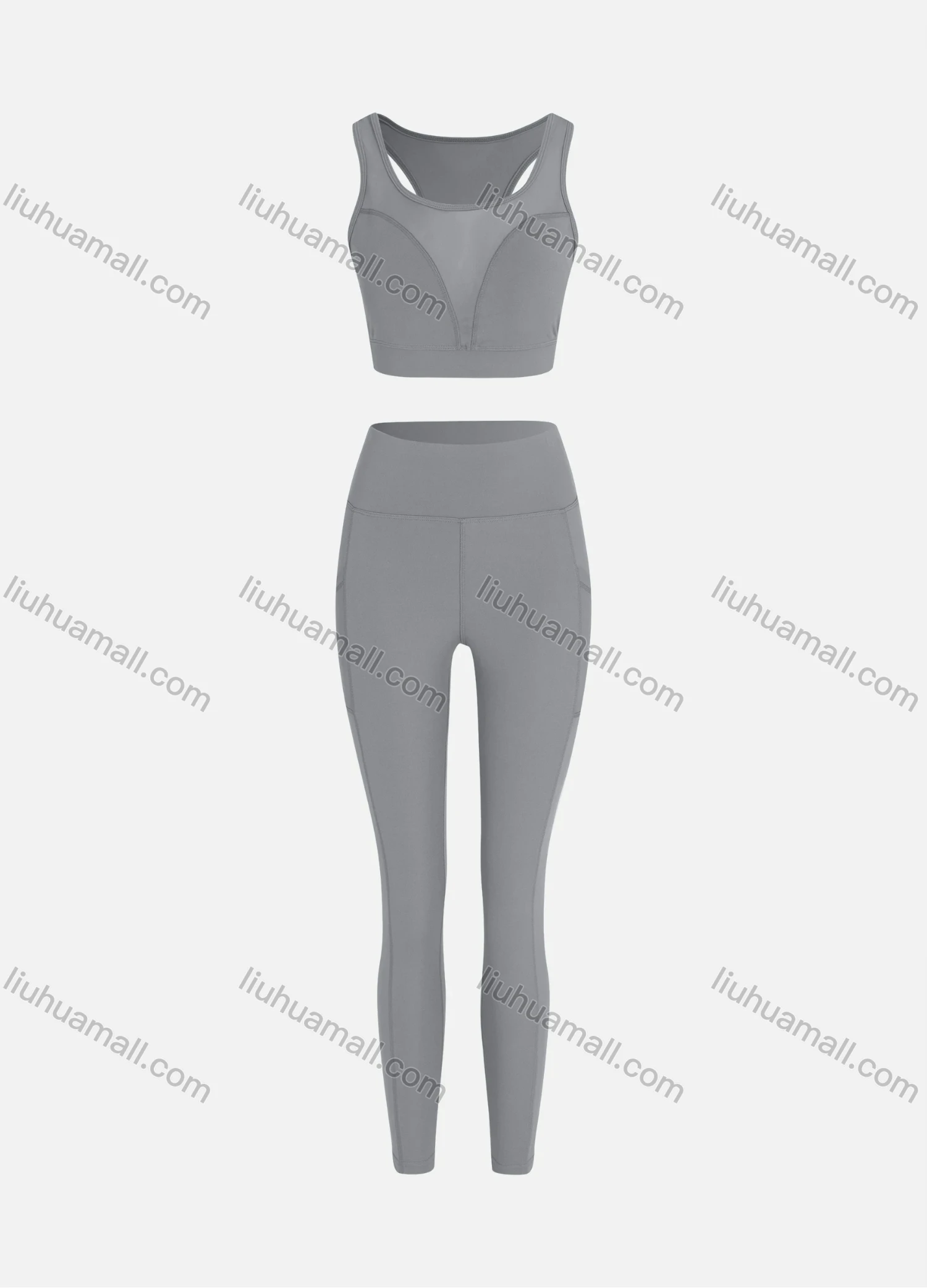 Wholesale Women's Sporty Quick Dry Tank Top & Leggings Sets - Liuhuamall