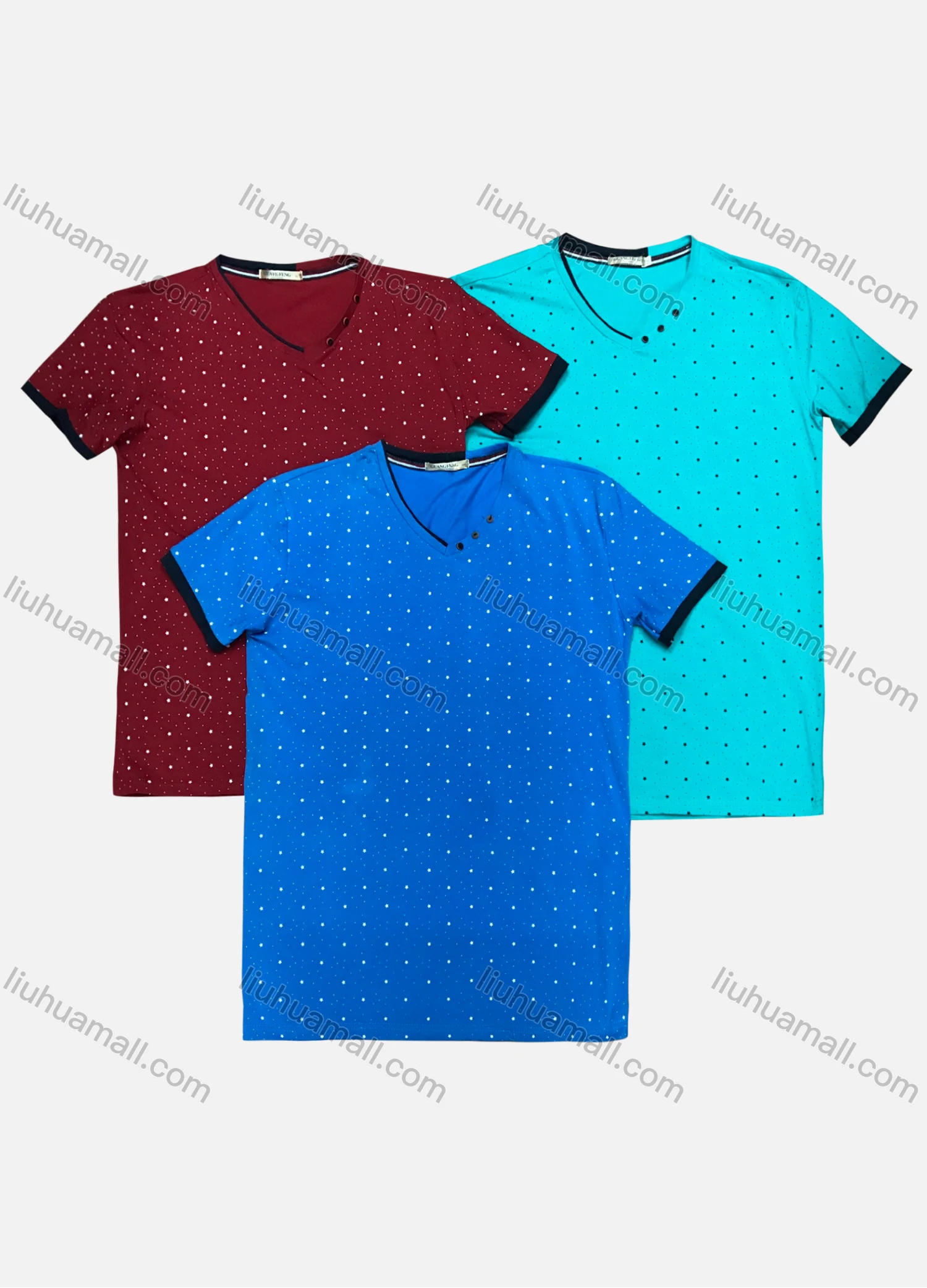Wholesale Men's Short Sleeve Pincheck T-Shirt - Liuhuamall