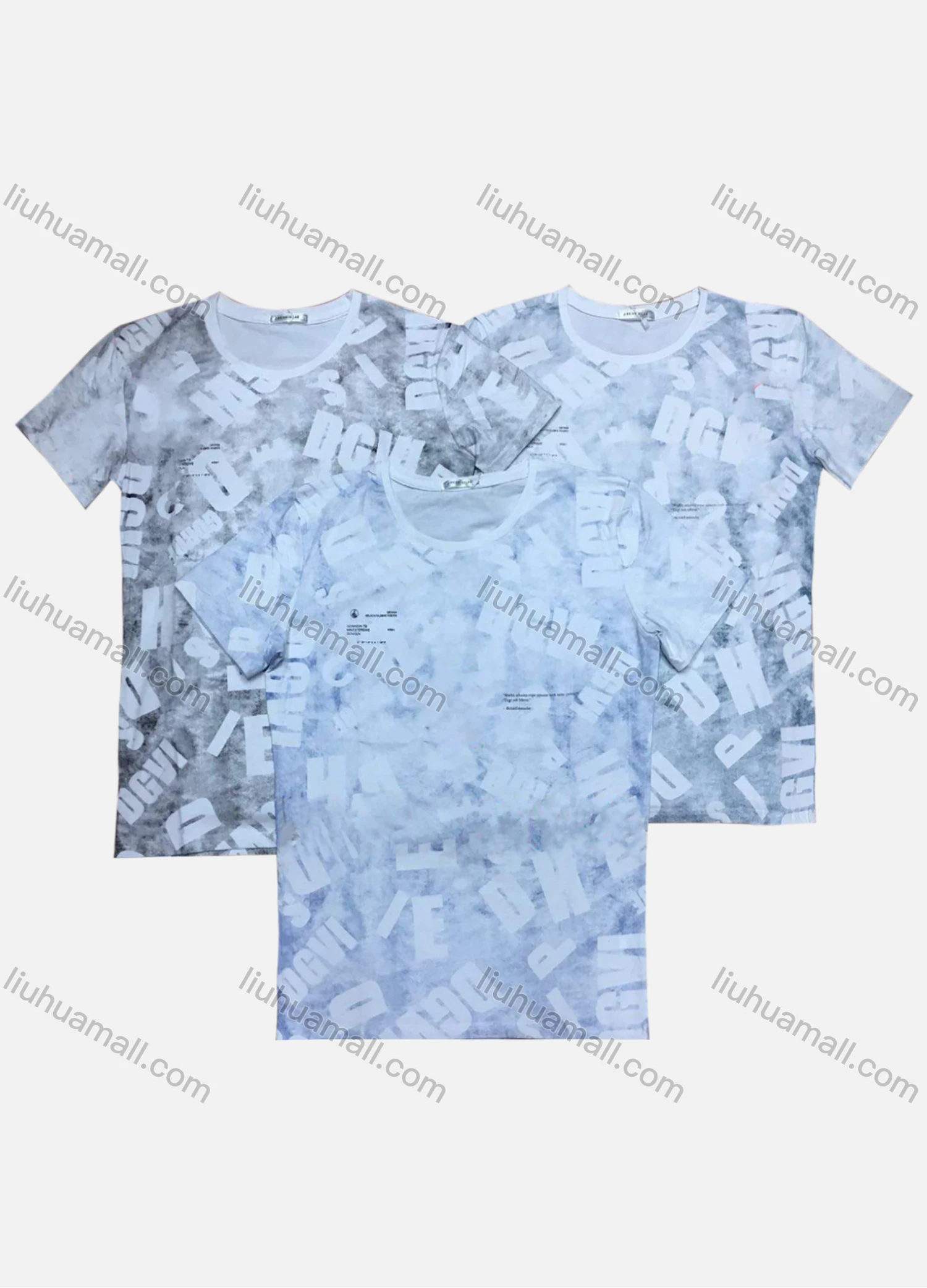 Wholesale Men's Short Sleeve Letter Print T-shirt - Liuhuamall