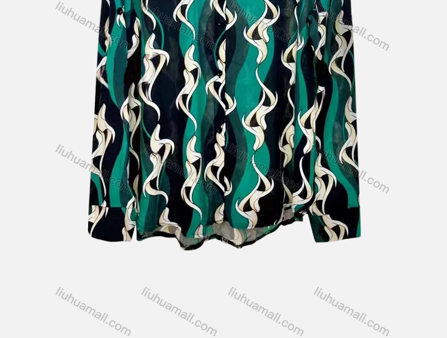 Wholesale Women's Vintage Long Sleeve Retro Graphic Button Down Shirts - Liuhuamall