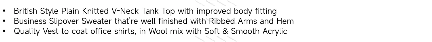 Wholesale Men's Classic Plain V Neck Sleeveless Jumpers Knit Sweater Vests - Liuhuamall