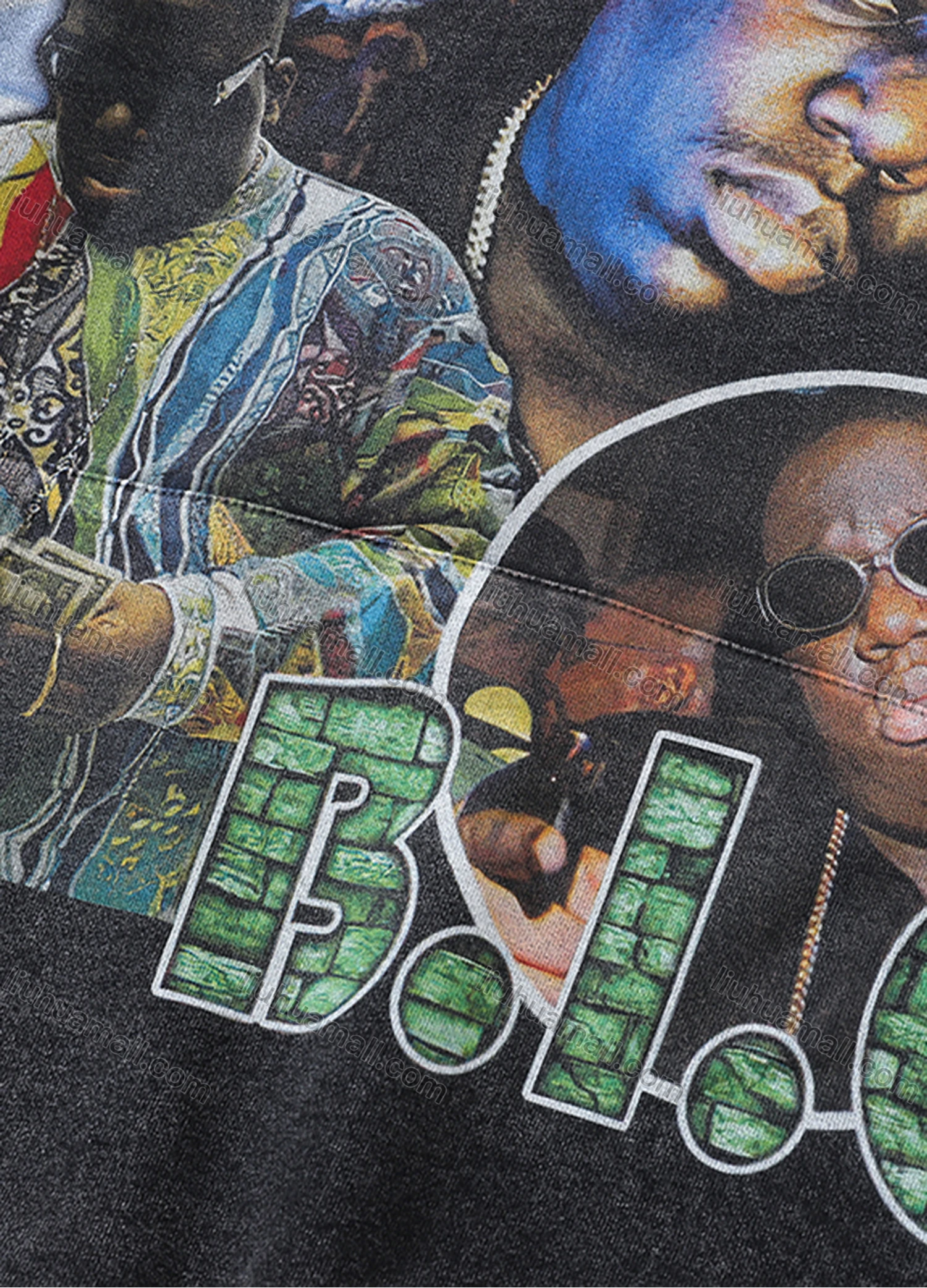 Wholesale Men's Fashion 100%Cotton Graphic Distressed Long Sleeve Hoodie Pullover Sweatshirt SML23# - Liuhuamall