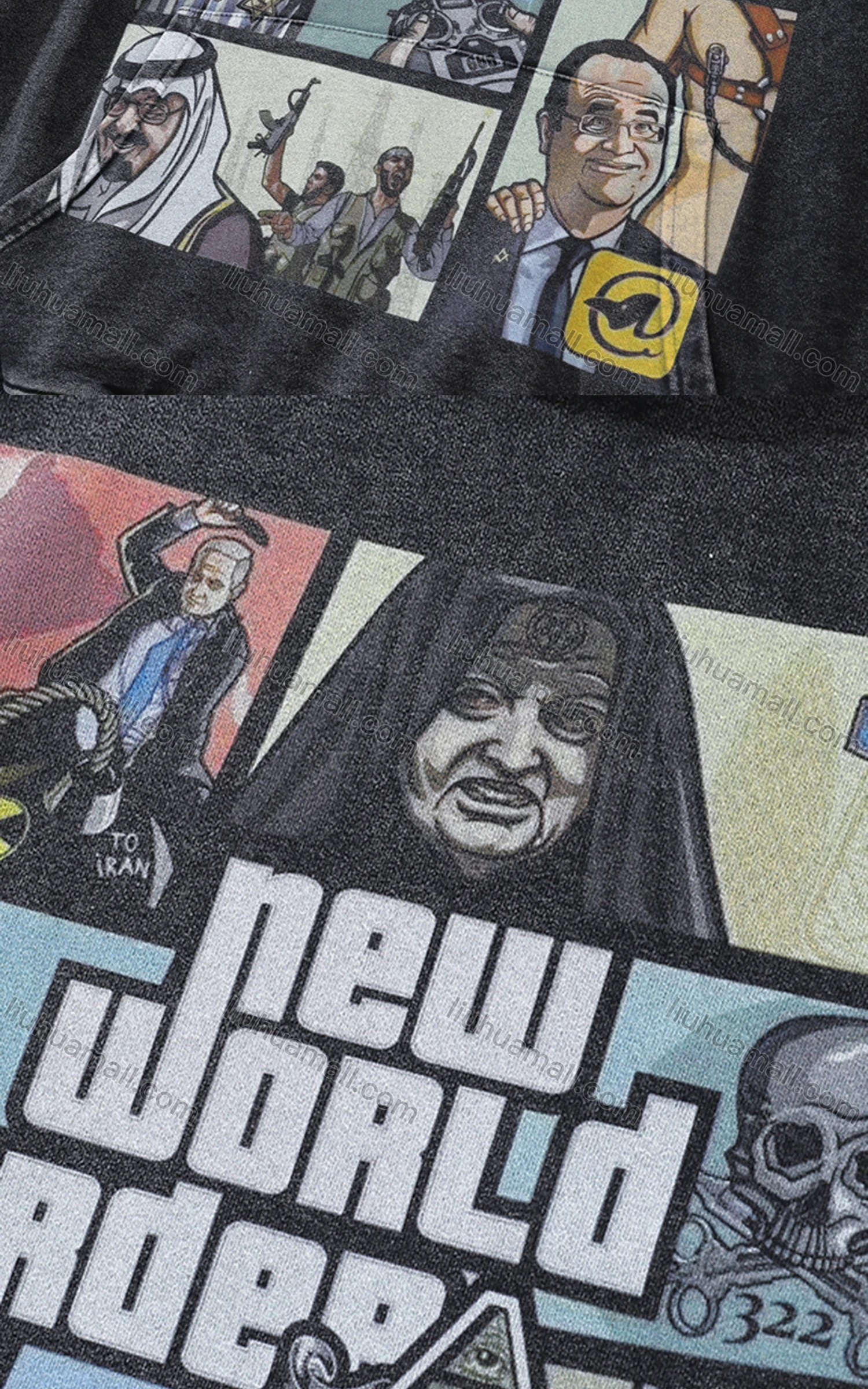 Wholesale Men's Fashion 100%Cotton Graphic Distressed Long Sleeve Hoodie Pullover Sweatshirt SML25# - Liuhuamall