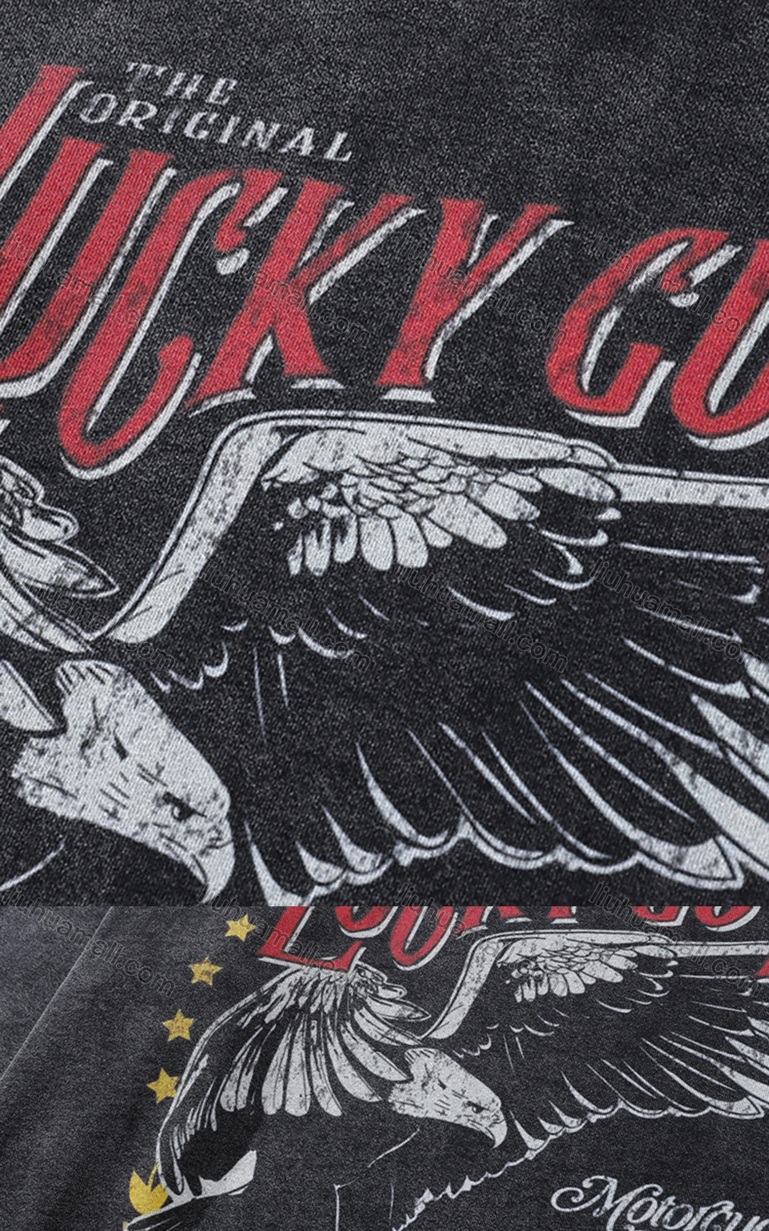 Wholesale Men's Fashion 100%Cotton Graphic Distressed Long Sleeve Hoodie Pullover Sweatshirt SML26# - Liuhuamall