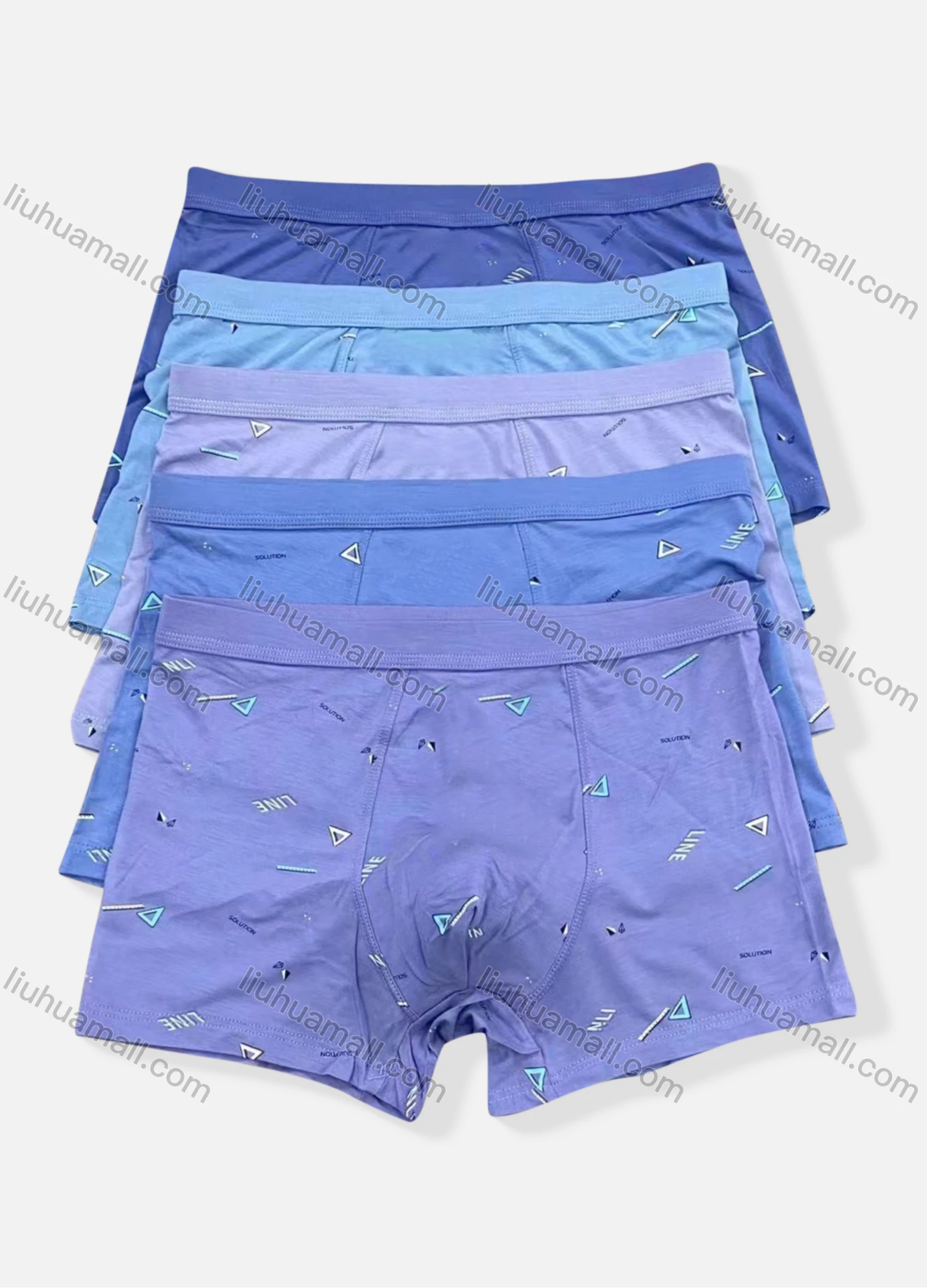 Wholesale Men's Allover Print Breathable Elastic Boxer Briefs - Liuhuamall