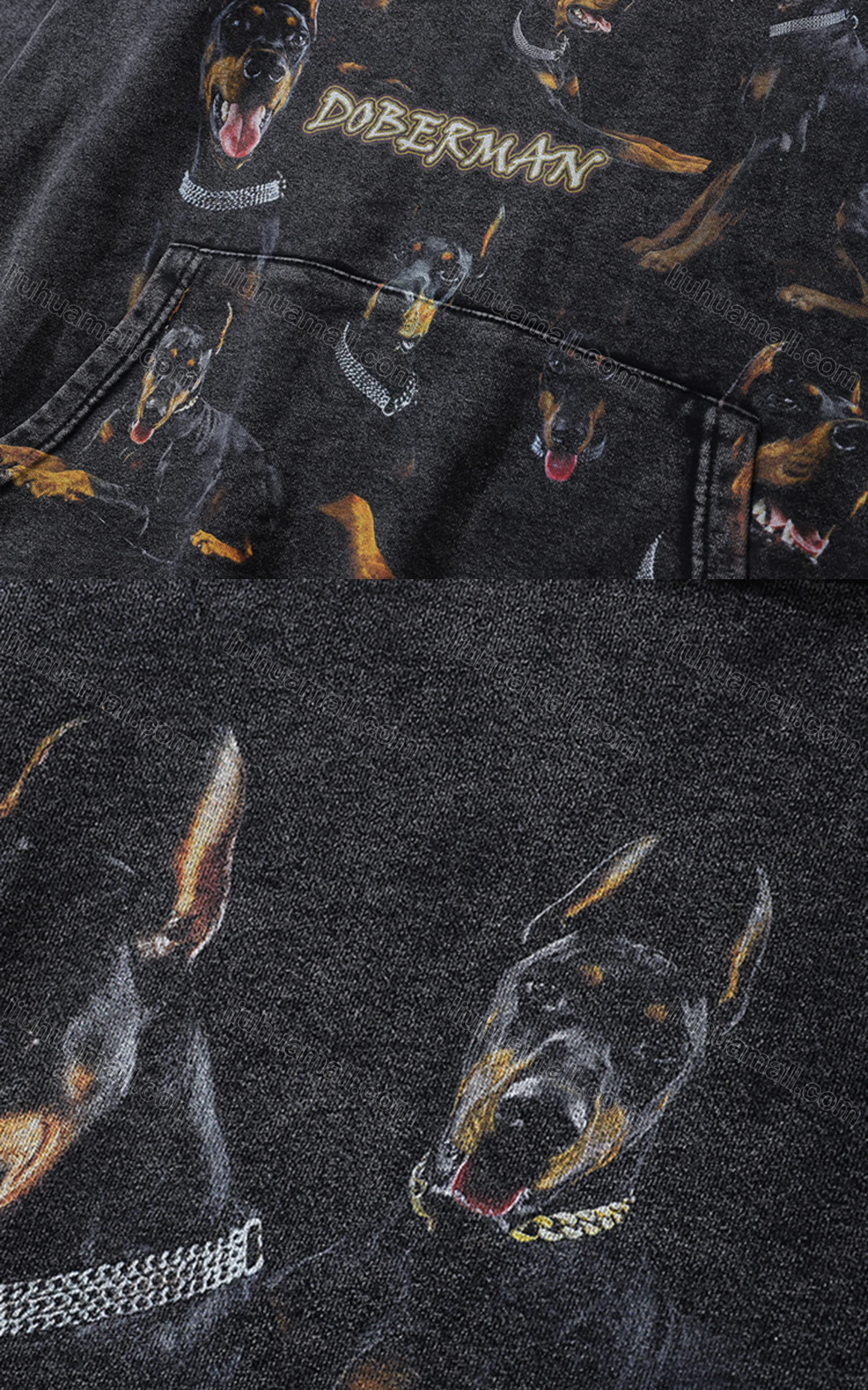 Wholesale Men's Fashion 100%Cotton Graphic Distressed Long Sleeve Hoodie Pullover Sweatshirt SML31# - Liuhuamall