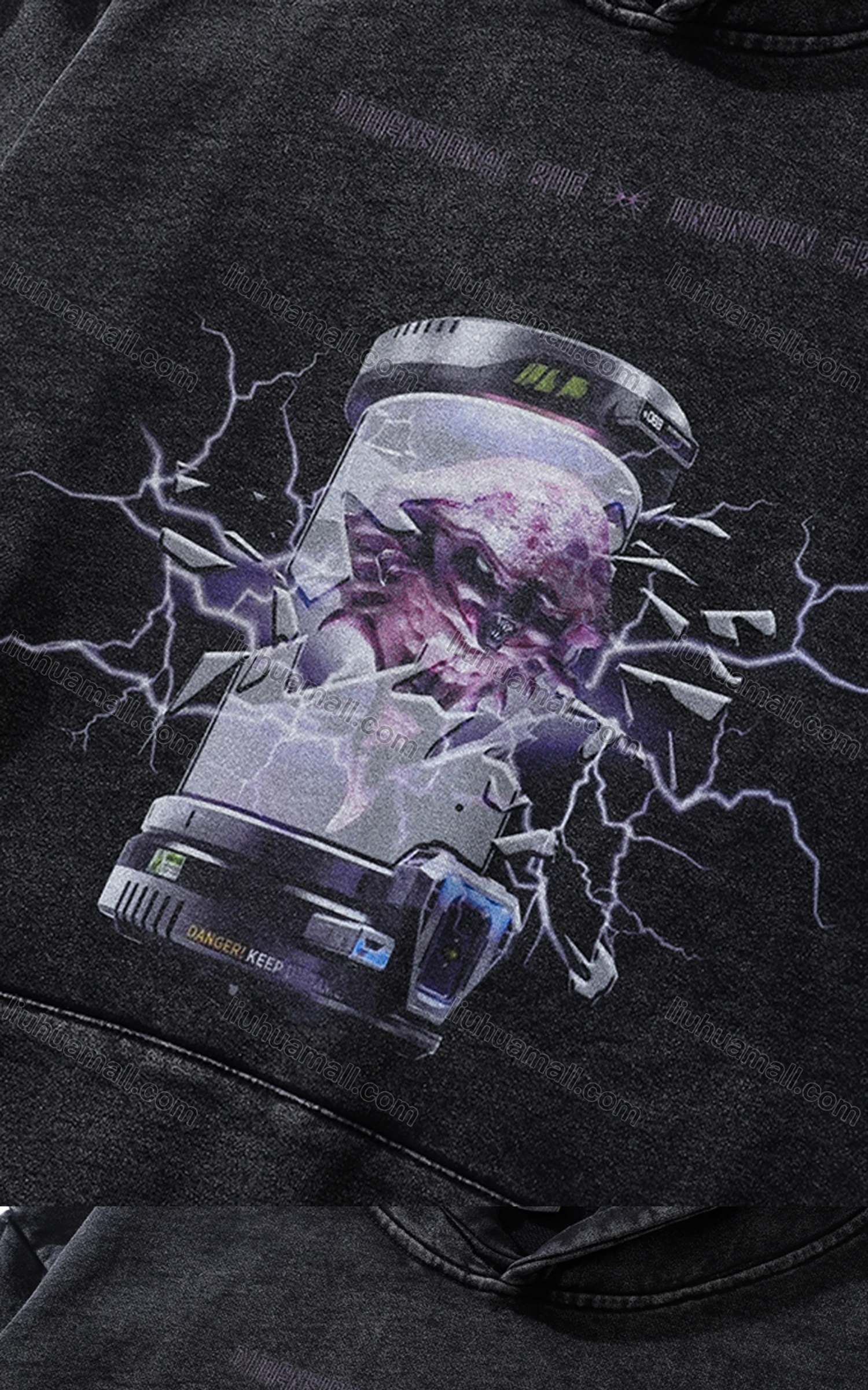 Wholesale Men's Fashion 100%Cotton Graphic Distressed Long Sleeve Hoodie Pullover Sweatshirt SML33# - Liuhuamall