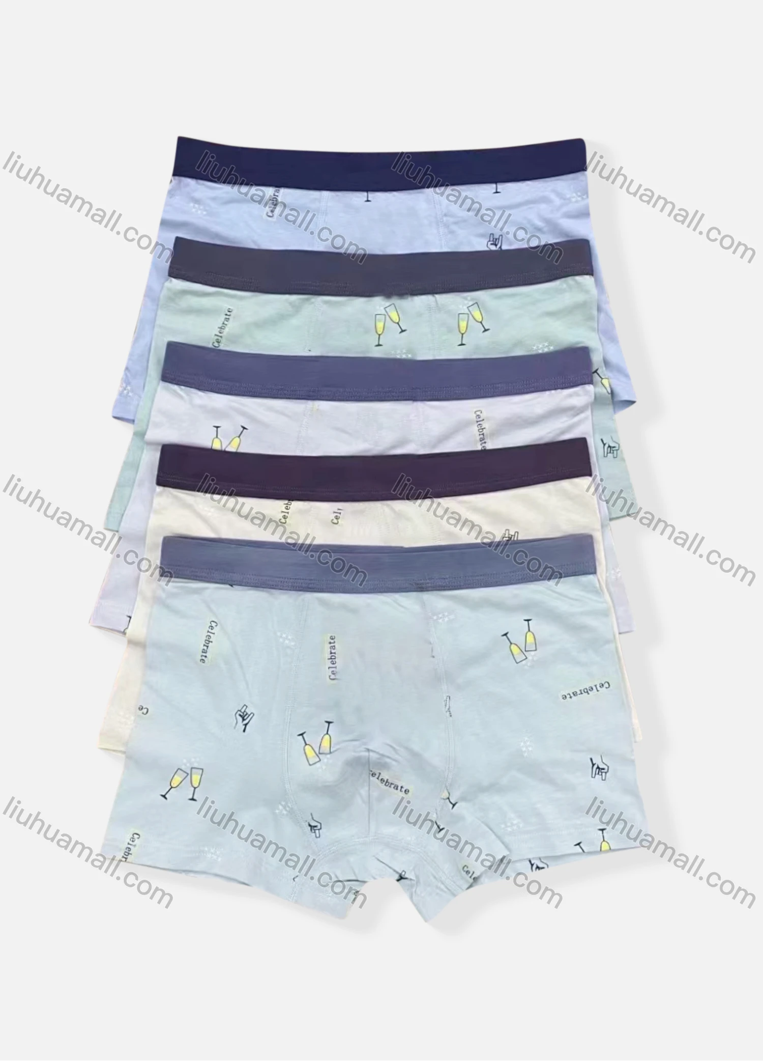 Wholesale Boy's Allover Print Breathable Elastic Boxer Briefs - Liuhuamall