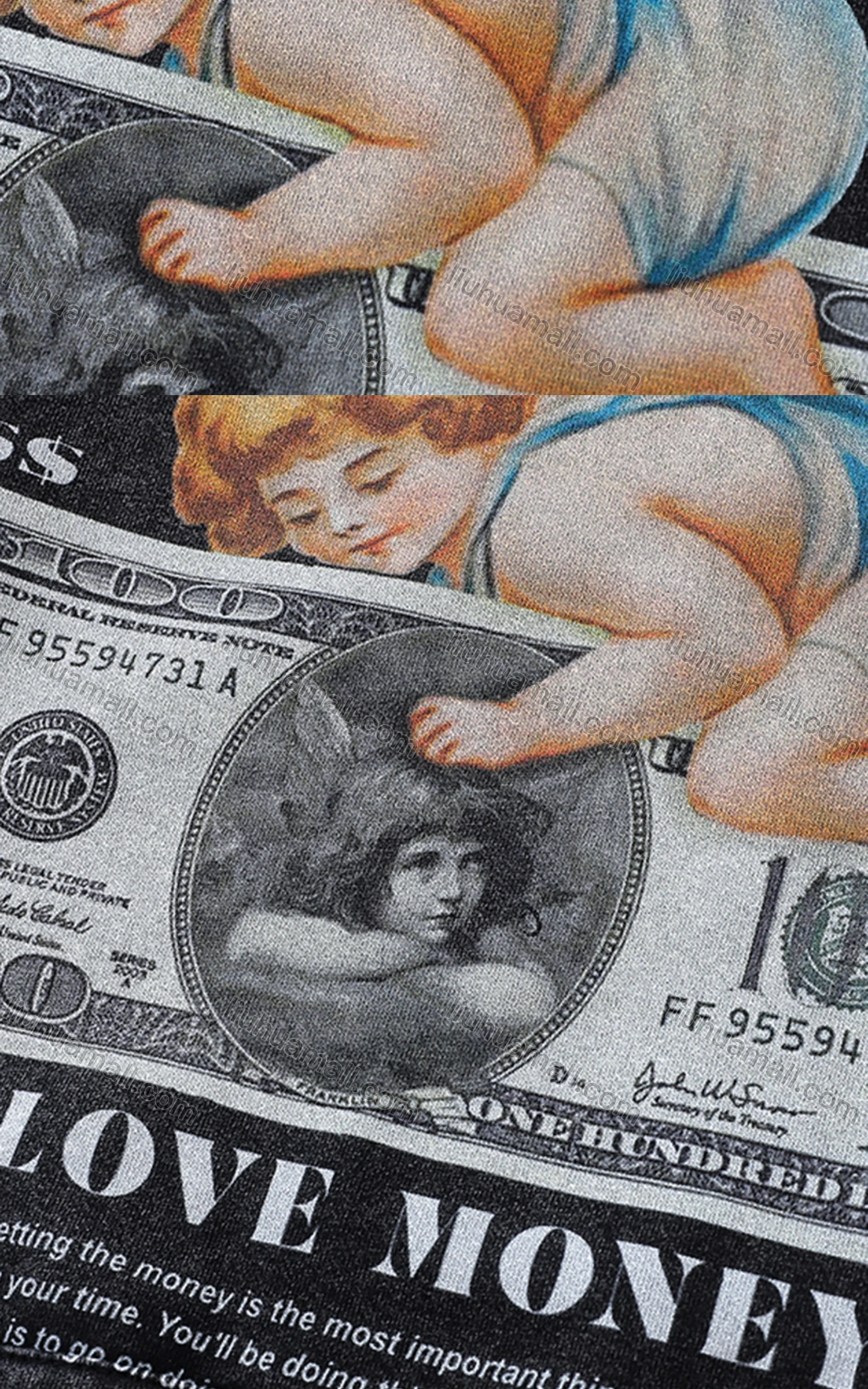 Wholesale Men's Fashion 100%Cotton Graphic Distressed Long Sleeve Hoodie Pullover Sweatshirt SML35# - Liuhuamall