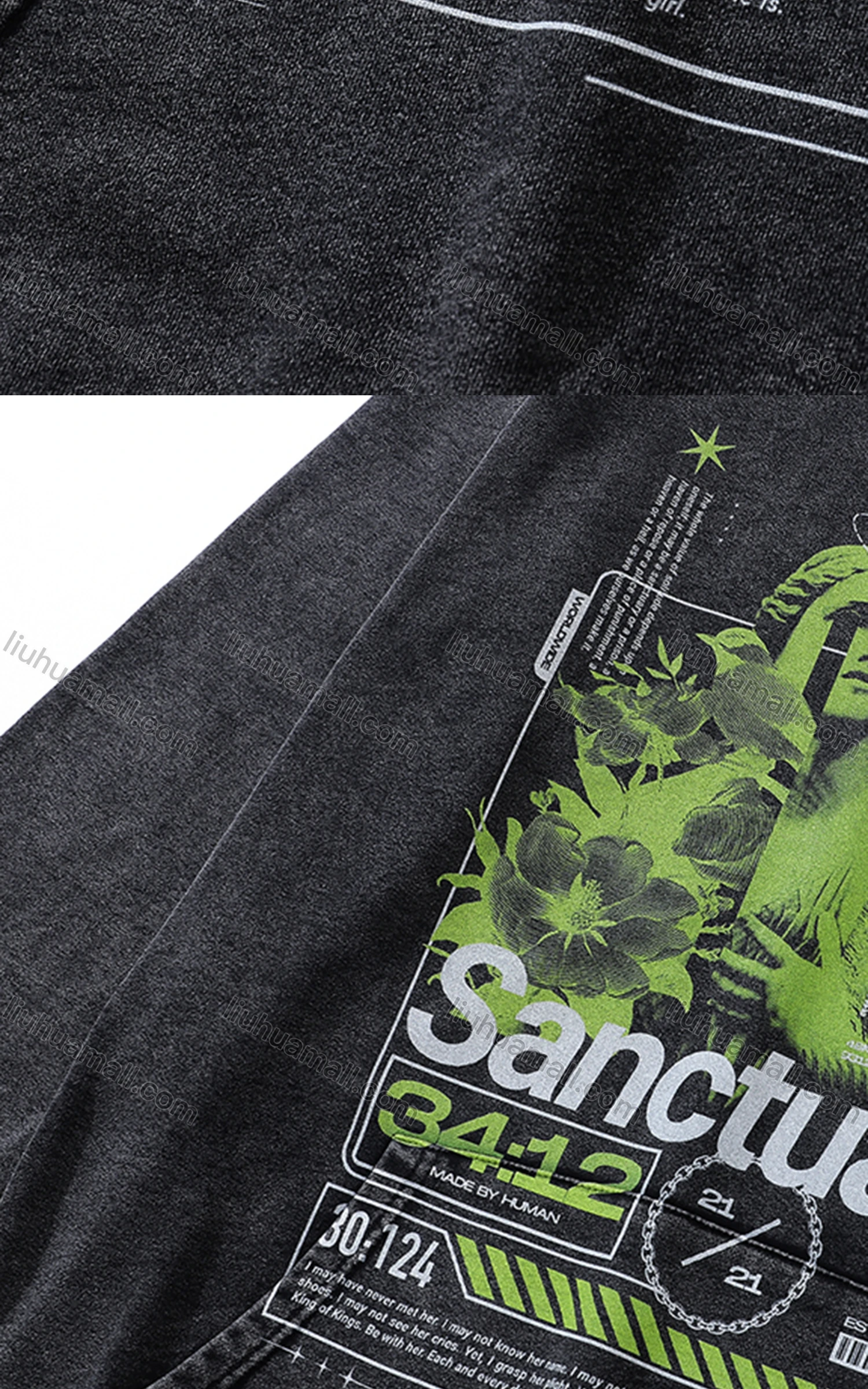 Wholesale Men's Fashion 100%Cotton Graphic Distressed Long Sleeve Hoodie Pullover Sweatshirt SML39# - Liuhuamall