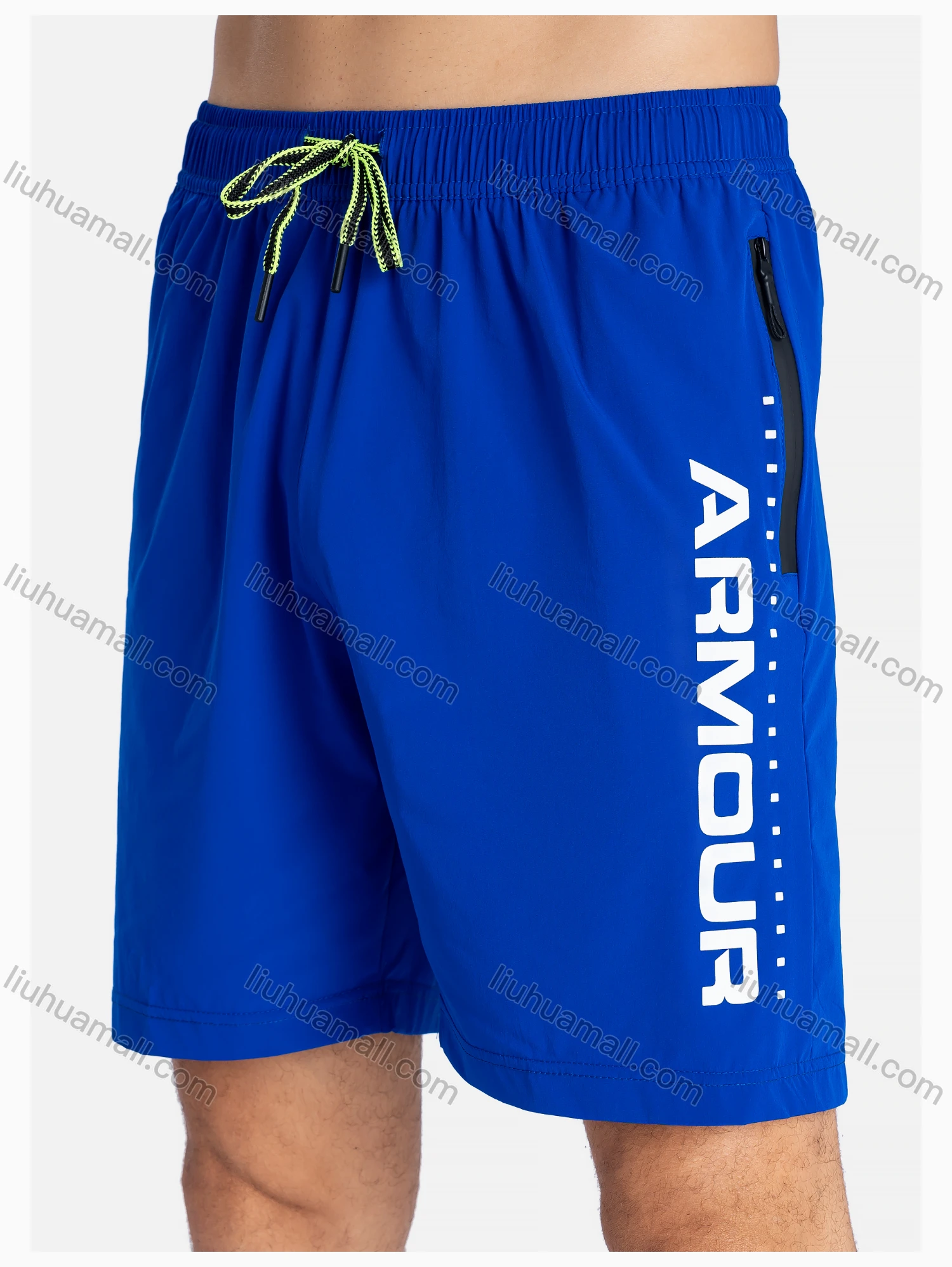 Wholesale Men's Sporty Letter Print Drawstring Elastic Waist Shorts - Liuhuamall