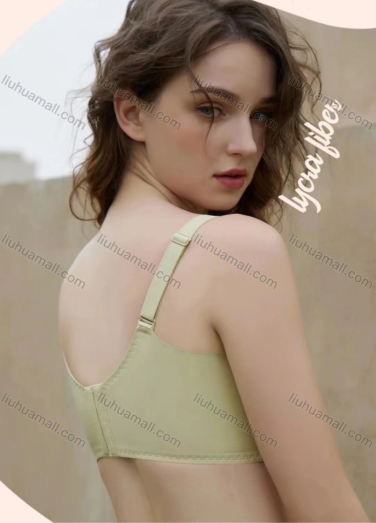 Wholesale Women's Lace Applique Back Breasted Bra - Liuhuamall